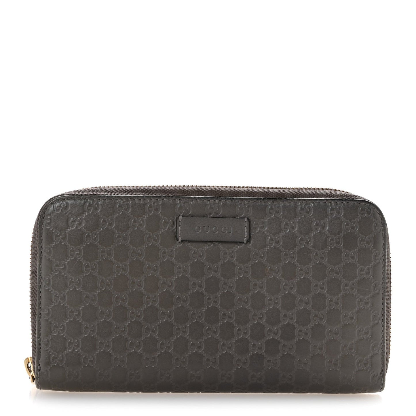Microguccissima Zip Around Wallet Grey