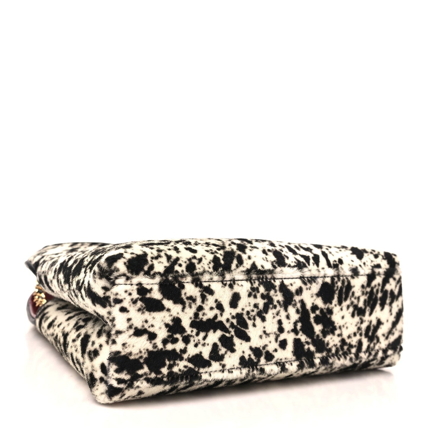 Pony Hair Printed Chic Lady Small Shopping Tote White Black