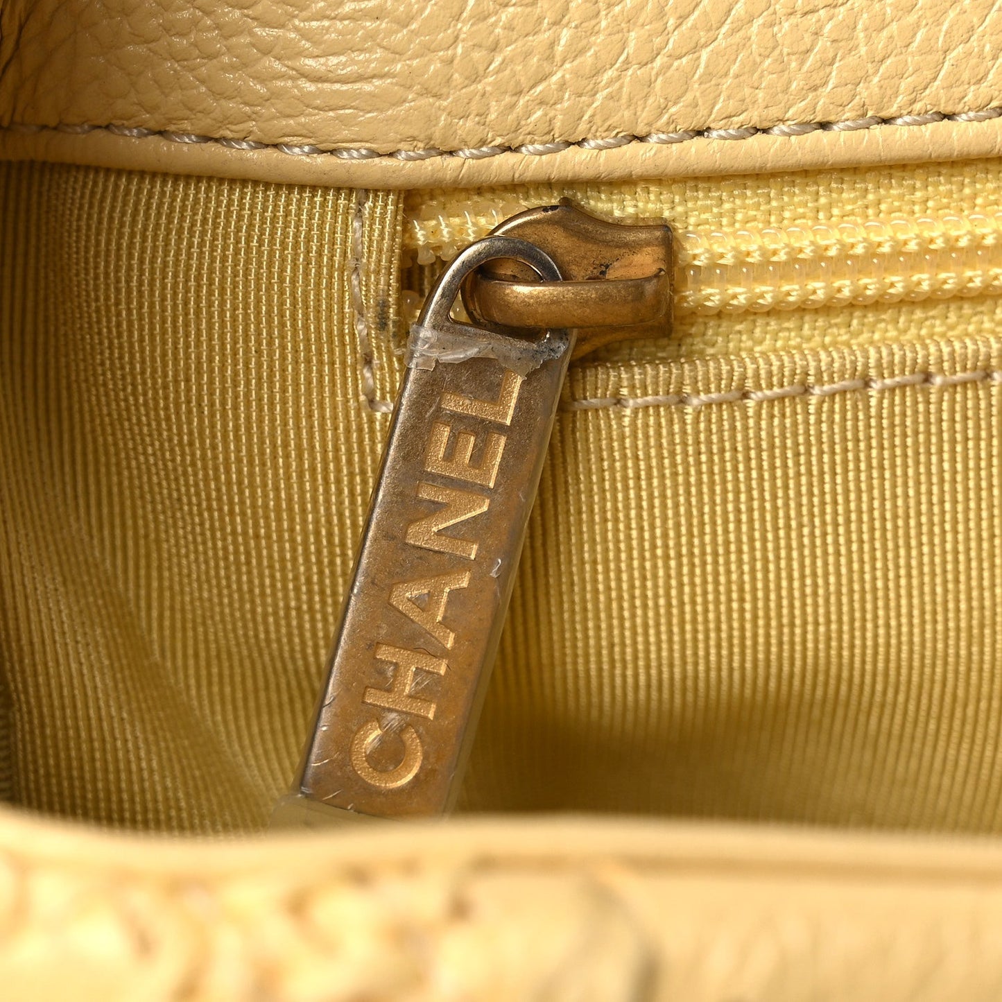 Calfskin Crochet Medium Chanel 19 Flap Yellow