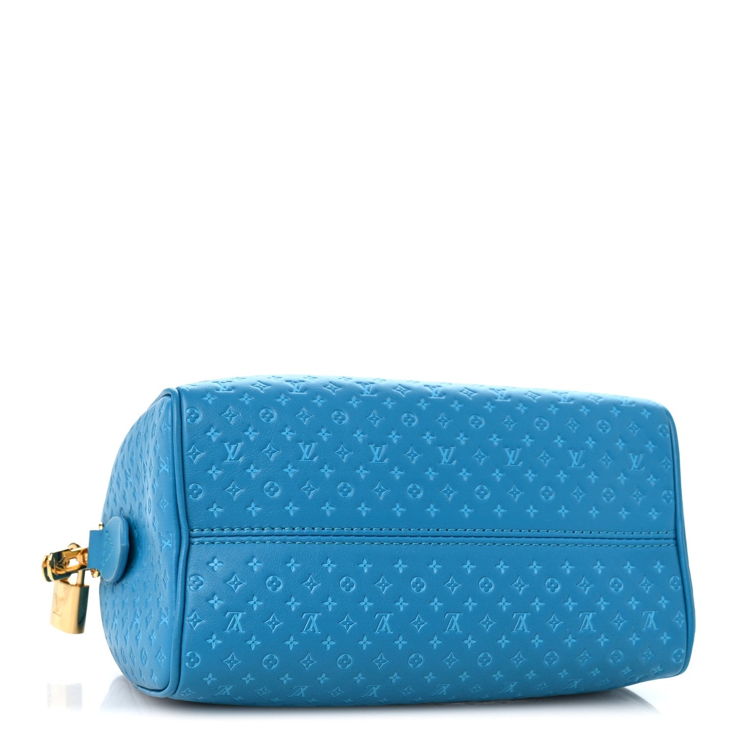 Calfskin Nanogram Embossed Speedy Bandouliere 20 Blue