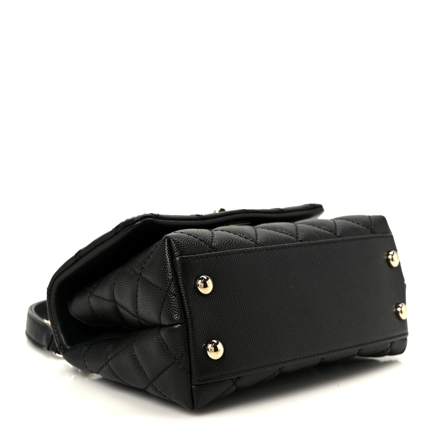 Caviar Quilted Extra Mini Coco Handle Flap Black