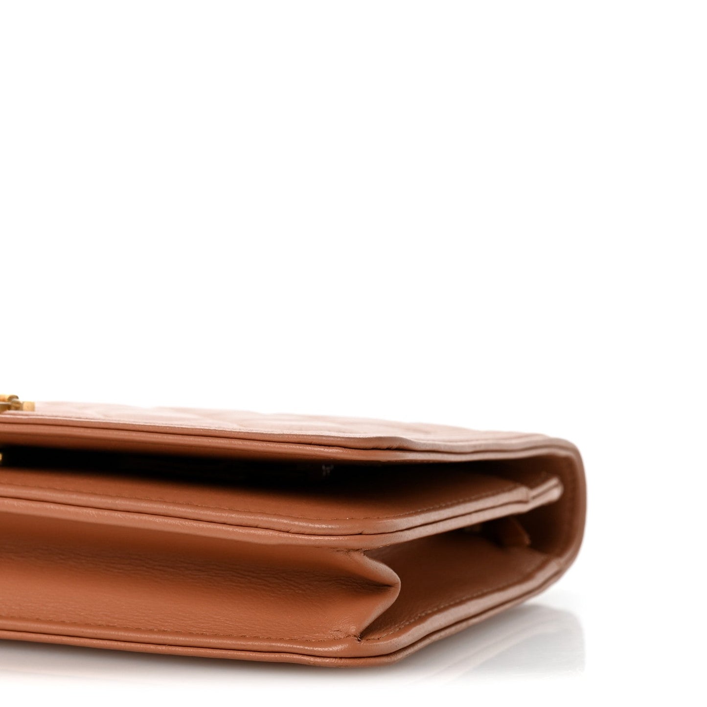Lambskin Quilted Boy Wallet On Chain WOC Beige