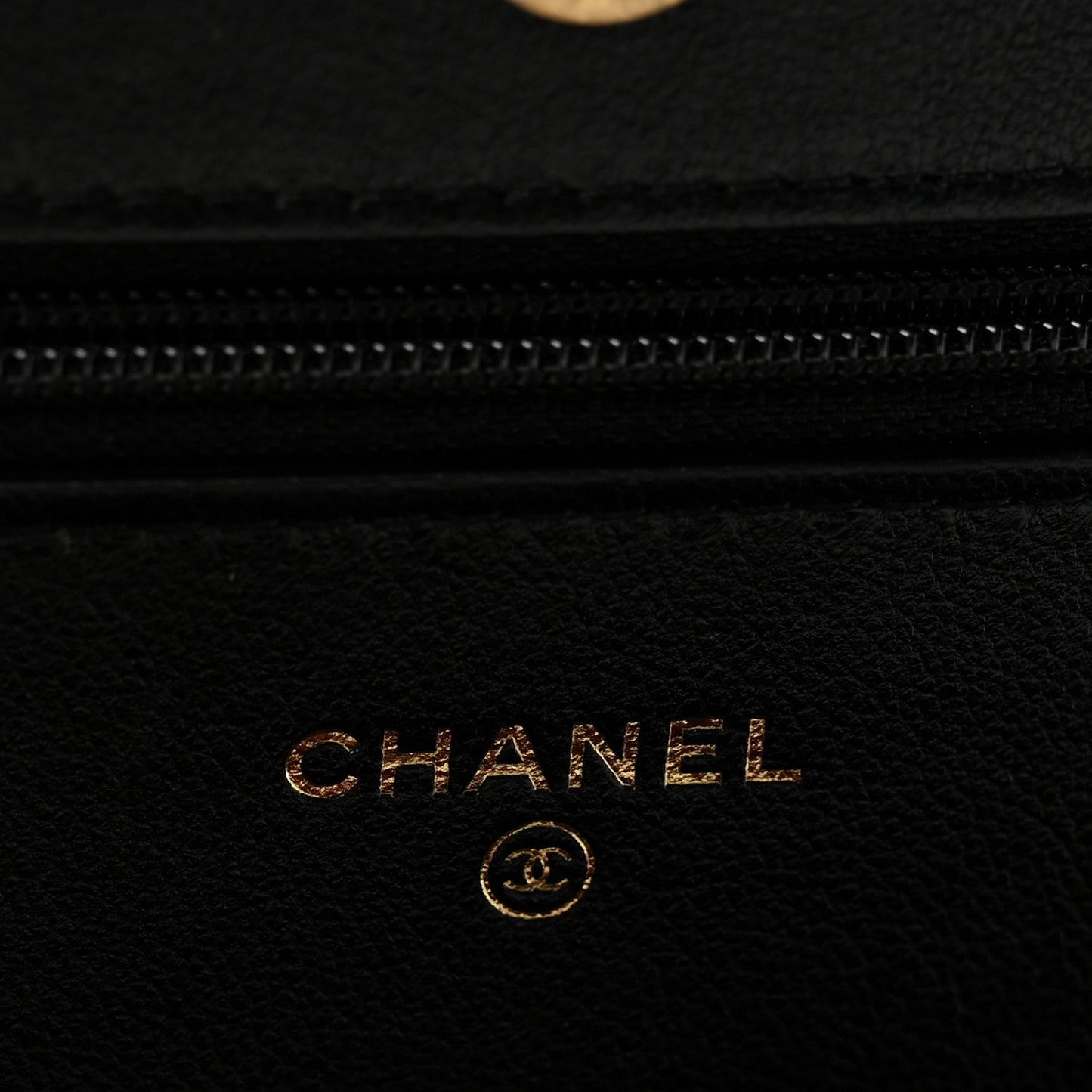 Lambskin Quilted Chanel 19 Wallet On Chain WOC Black