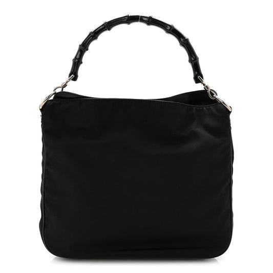 Nylon Bamboo Hobo Black
