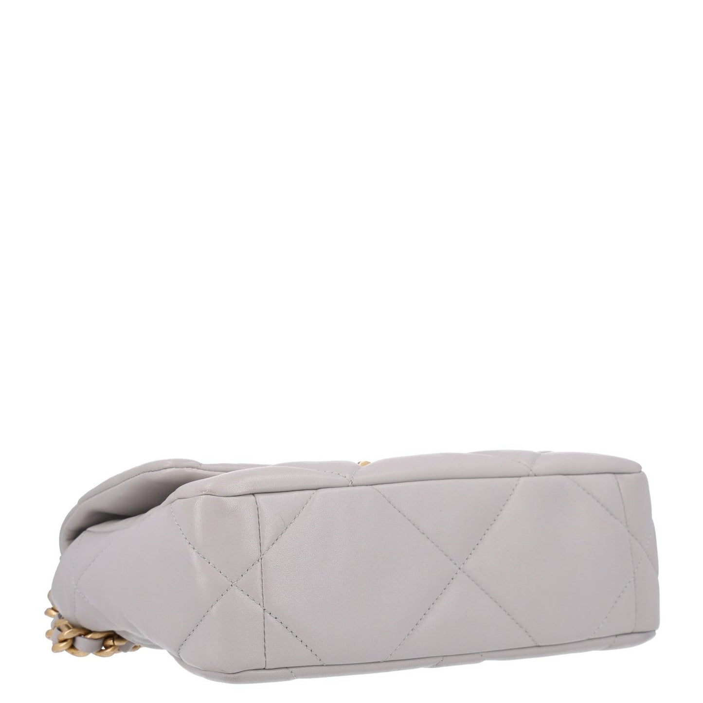Lambskin Quilted Medium Chanel 19 Flap Grey