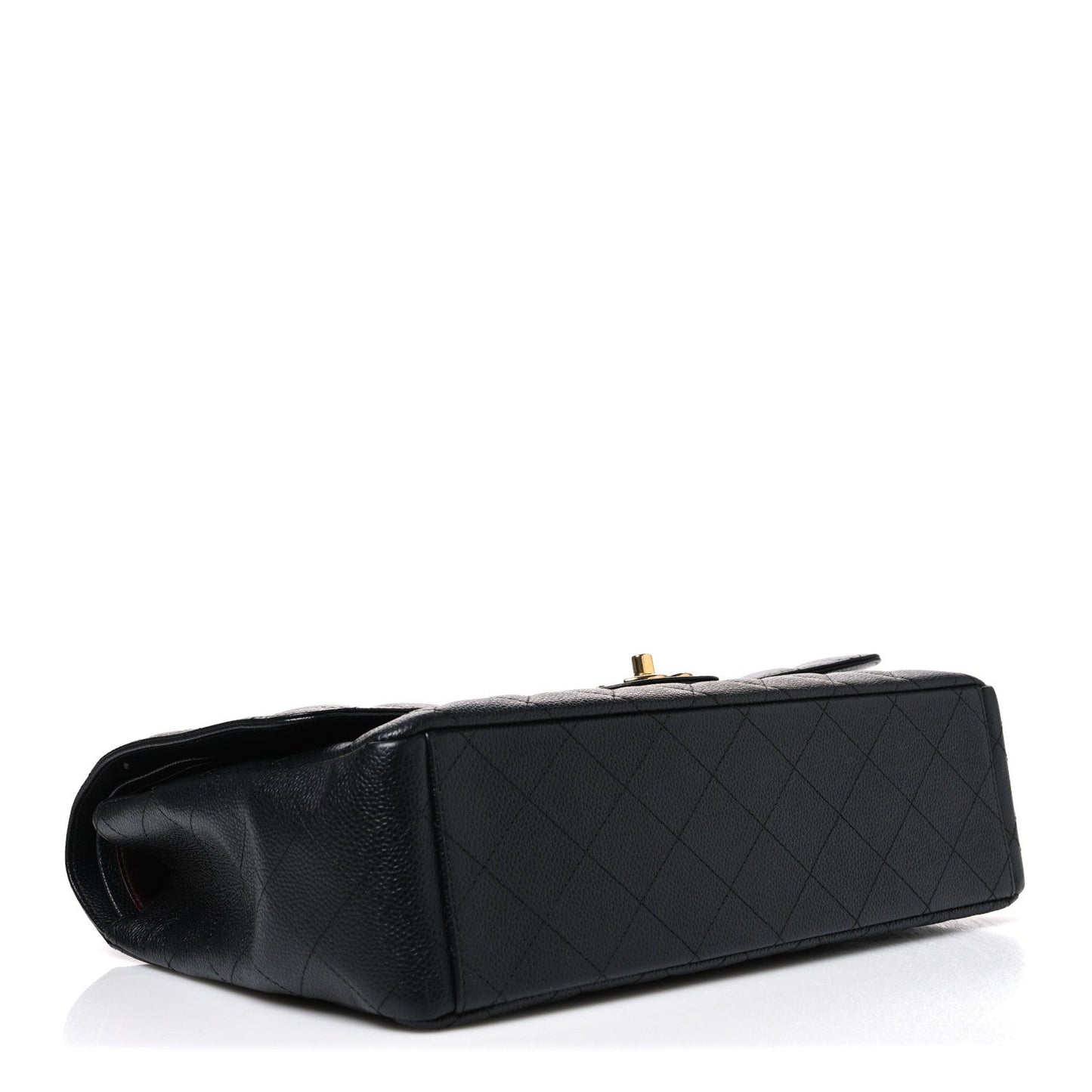 Caviar Quilted Maxi Double Flap Black