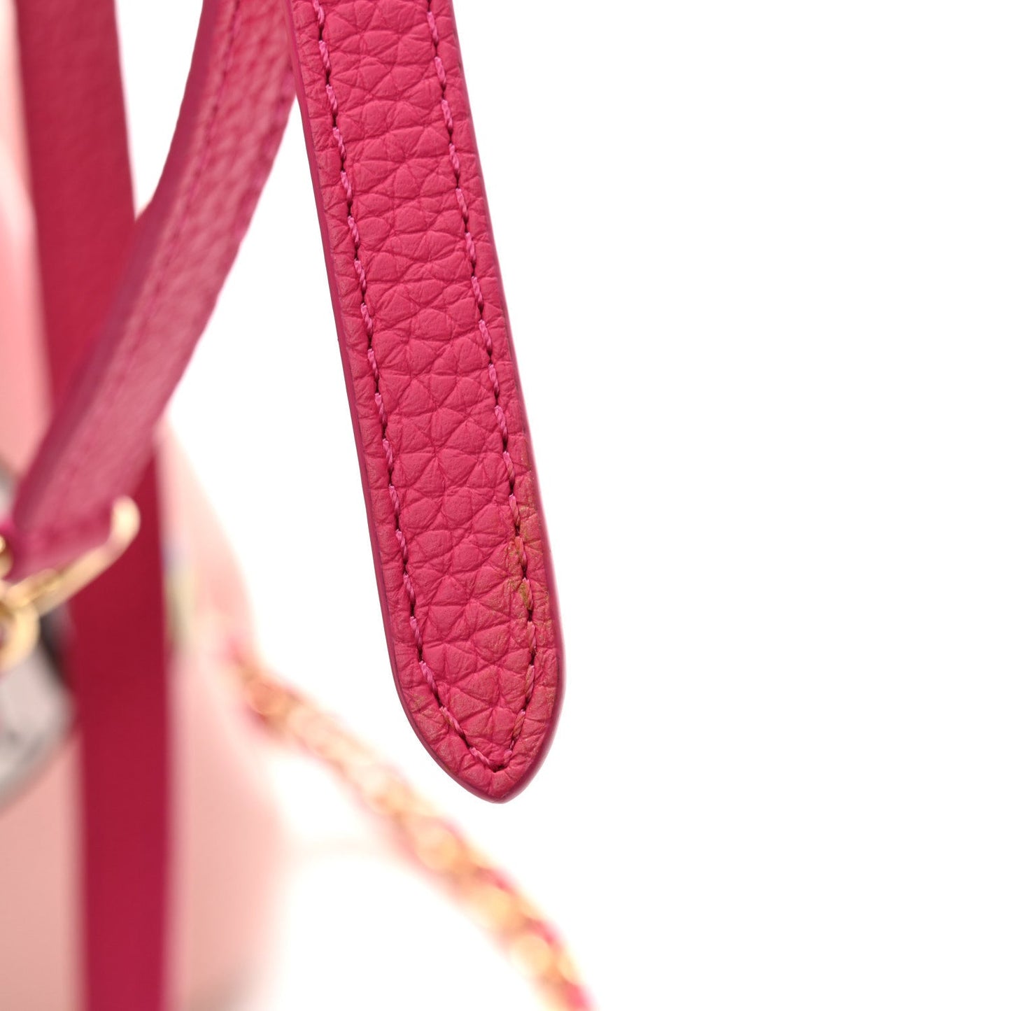 LV X TM Taurillon Superflat Panda Capucines BB Opal Pink