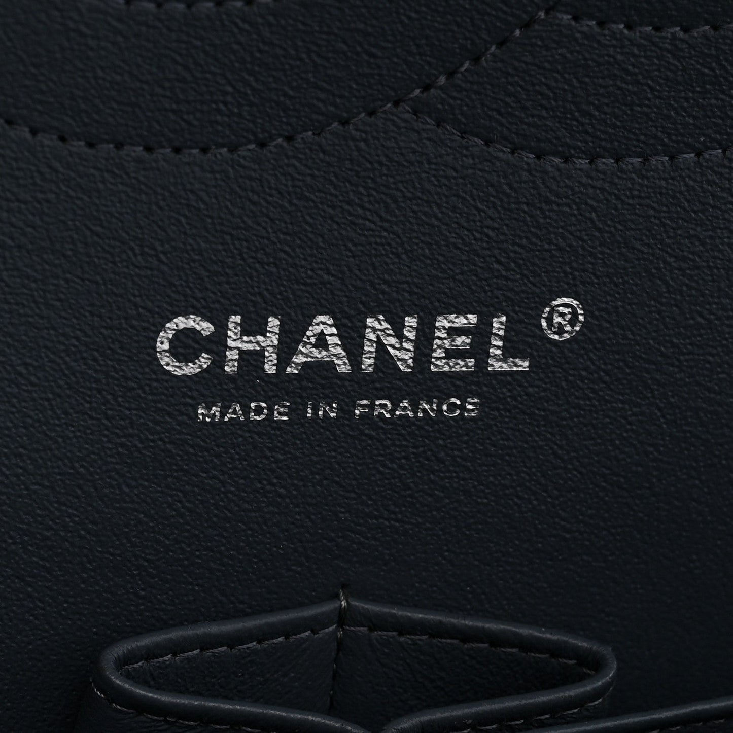 Washed Caviar Quilted Jumbo Double Flap Dark Grey