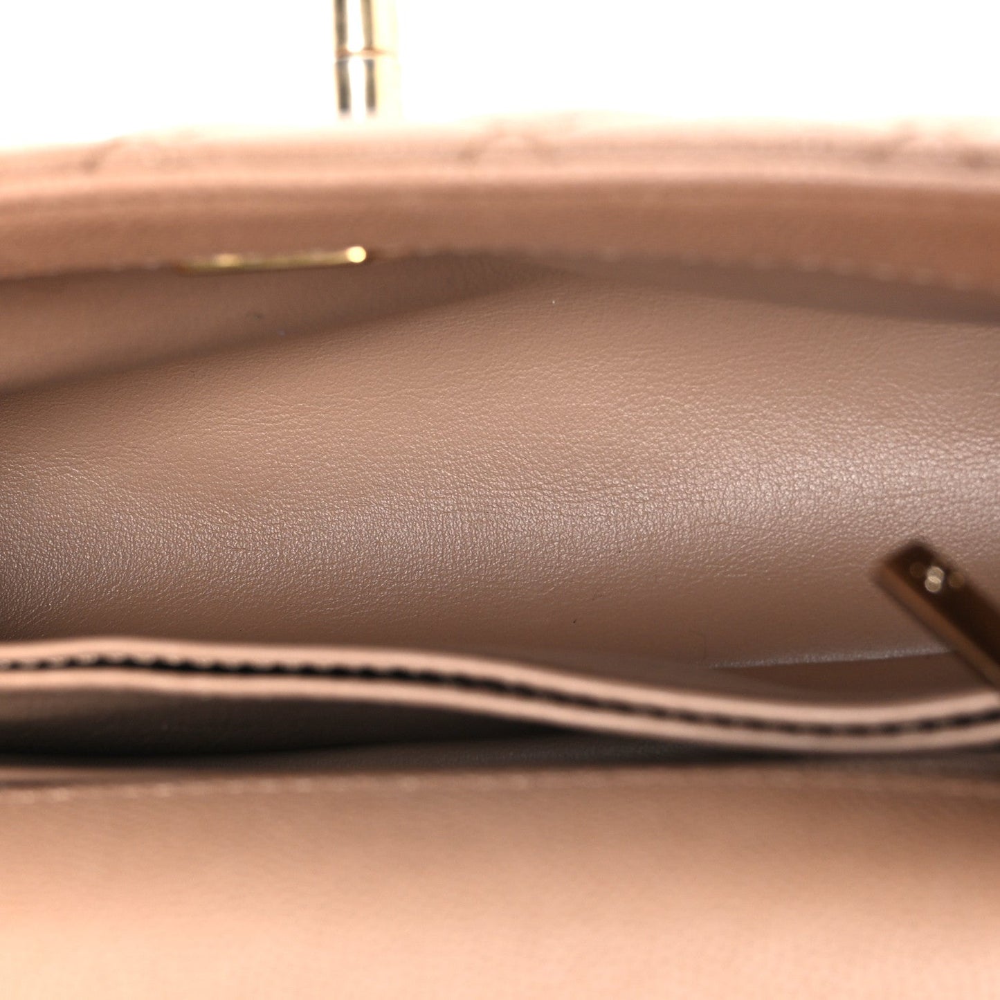 Caviar Quilted Mini Coco Handle Flap Beige