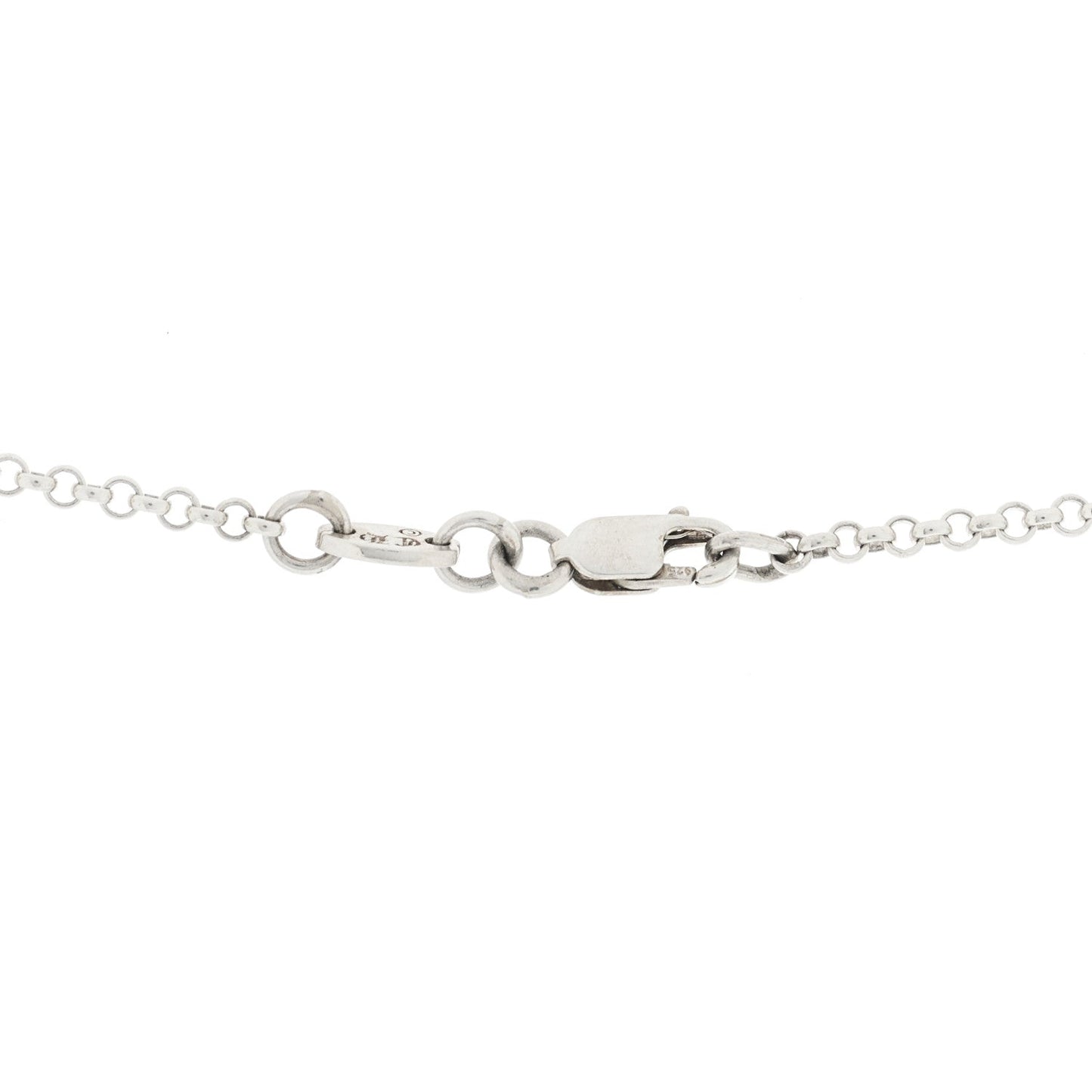 Sterling Silver Safety Pin Pendant Necklace