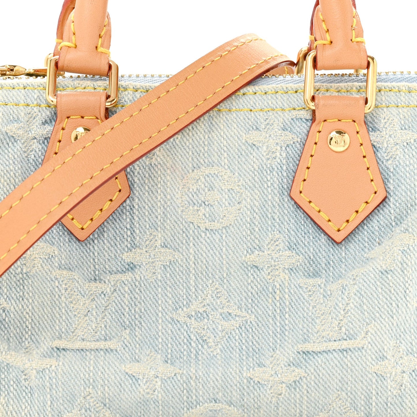 Monogram Denim Nano Speedy Sky Blue