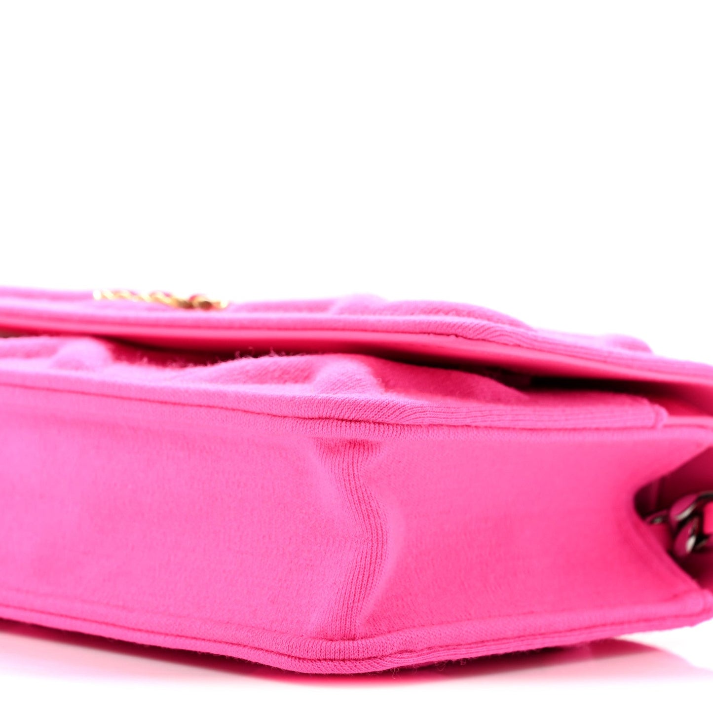 Jersey Quilted Chanel 19 Wallet On Chain WOC Pink