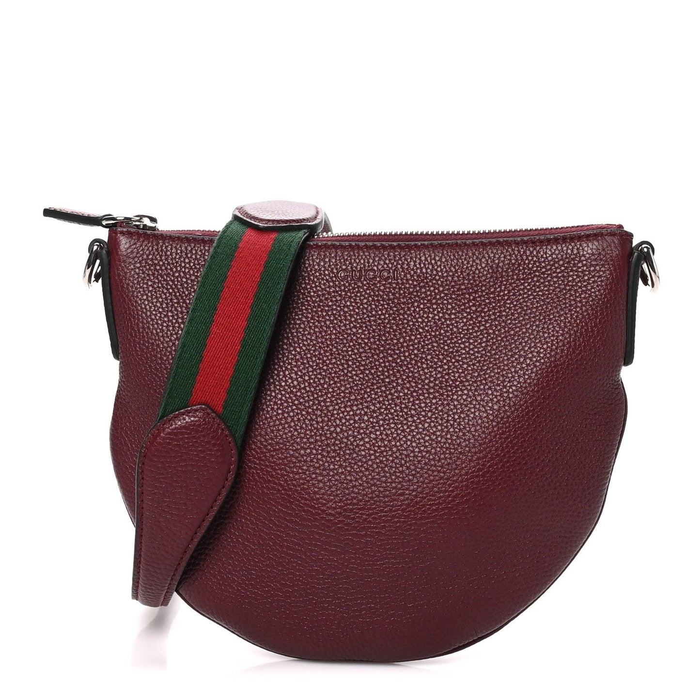 Pebbled Calfskin Mini B Shoudler Bag Burgundy