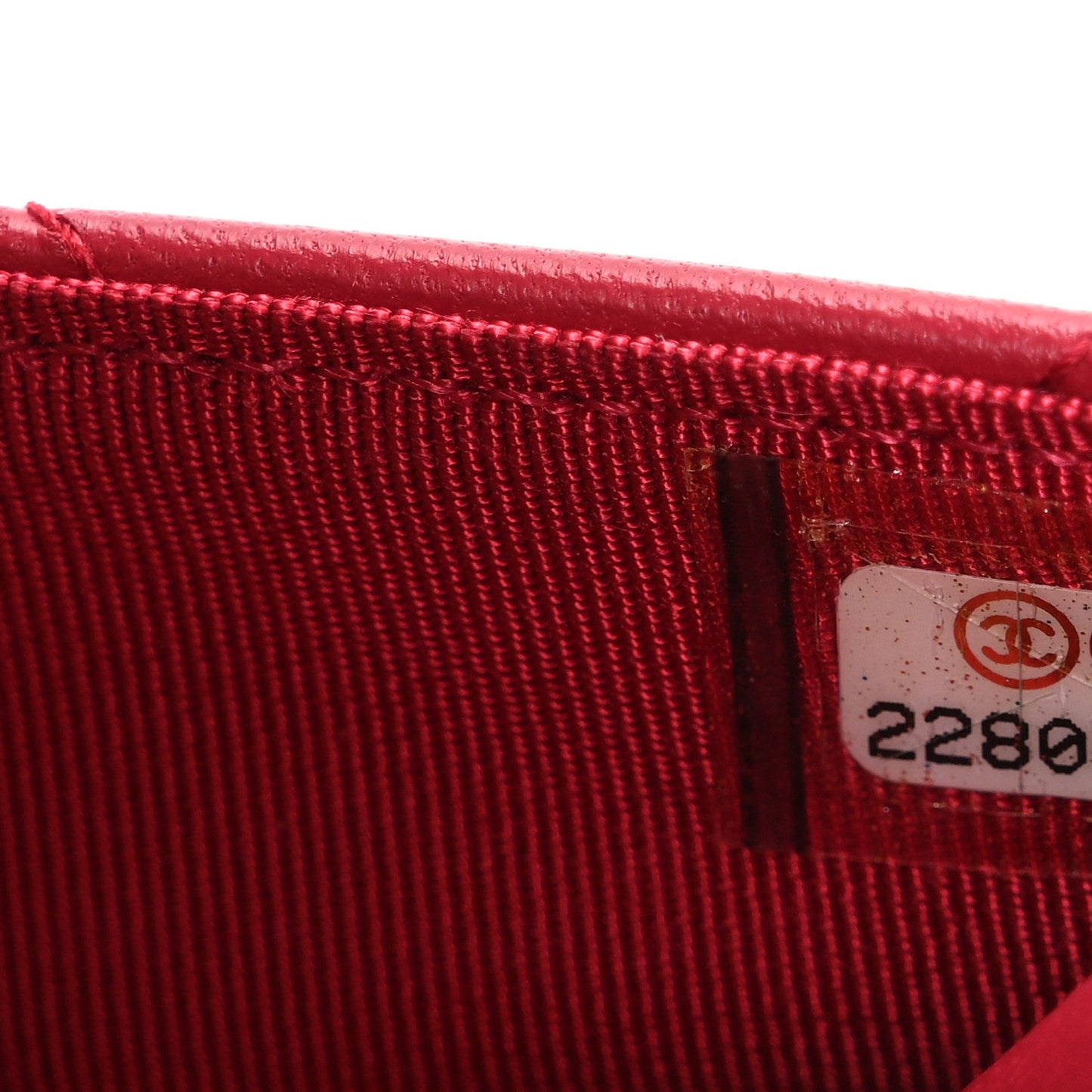 Lambskin Quilted Wallet On Chain WOC Dark Pink