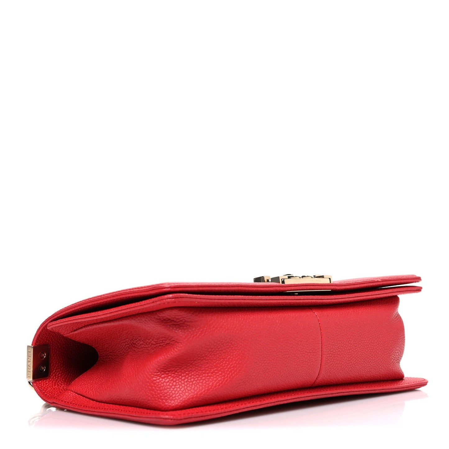 Caviar Quilted Medium Boy Flap Red