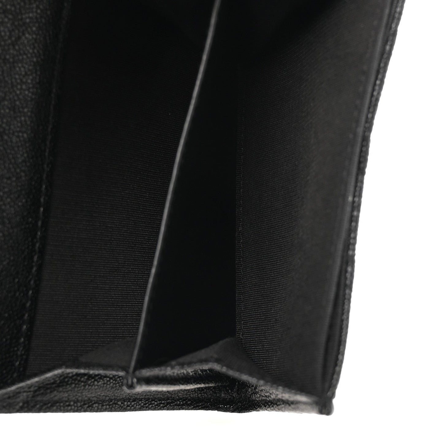 Caviar Quilted Boy Flap Card Holder Black