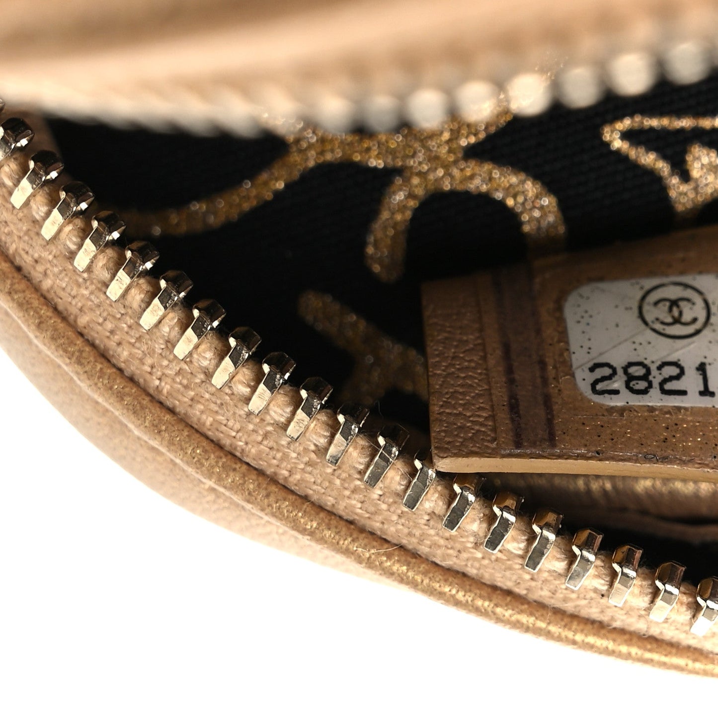 Metallic Lambskin Quilted Zip Around Classic Coin Purse Gold