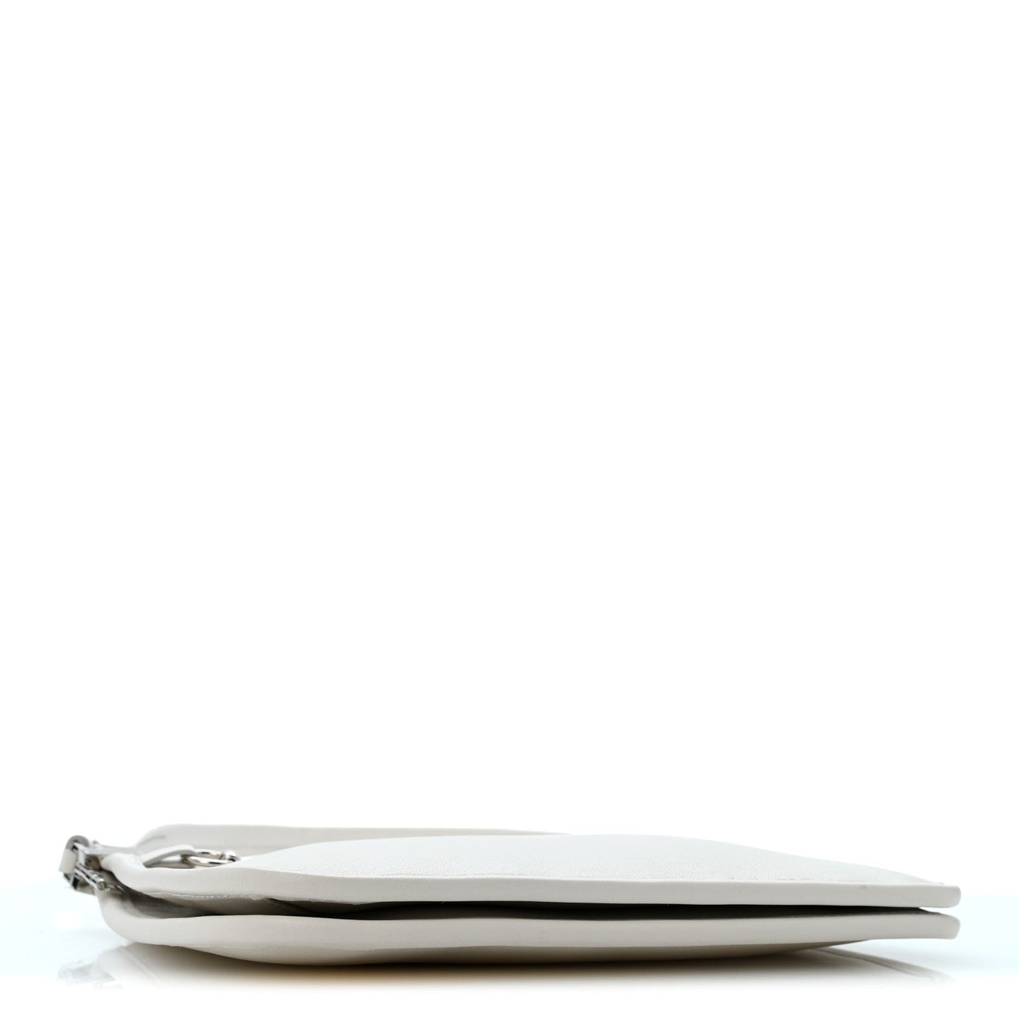 Calfskin Horsebit Slim Shoulder Bag White