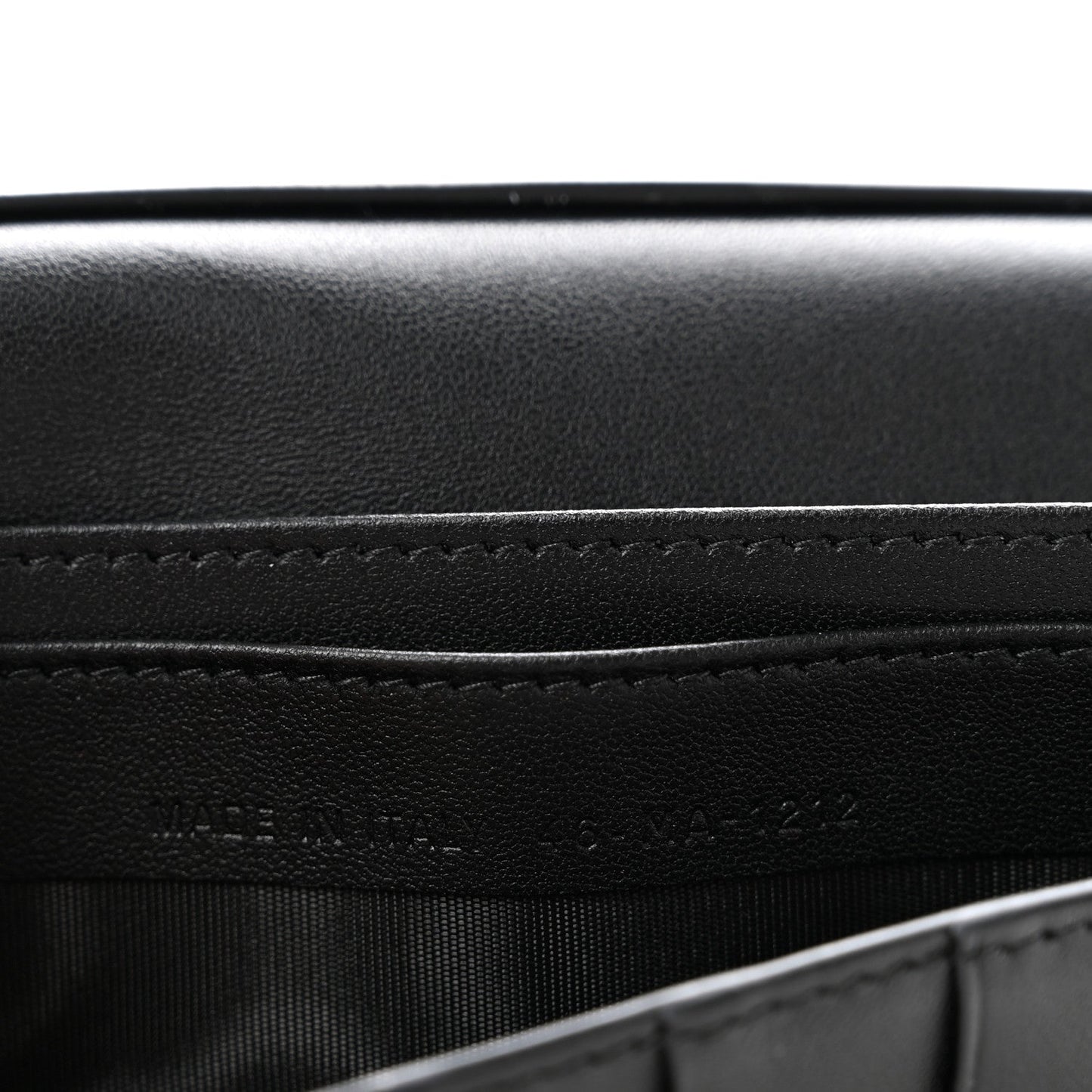 Goatskin Saddle Long Wallet Black