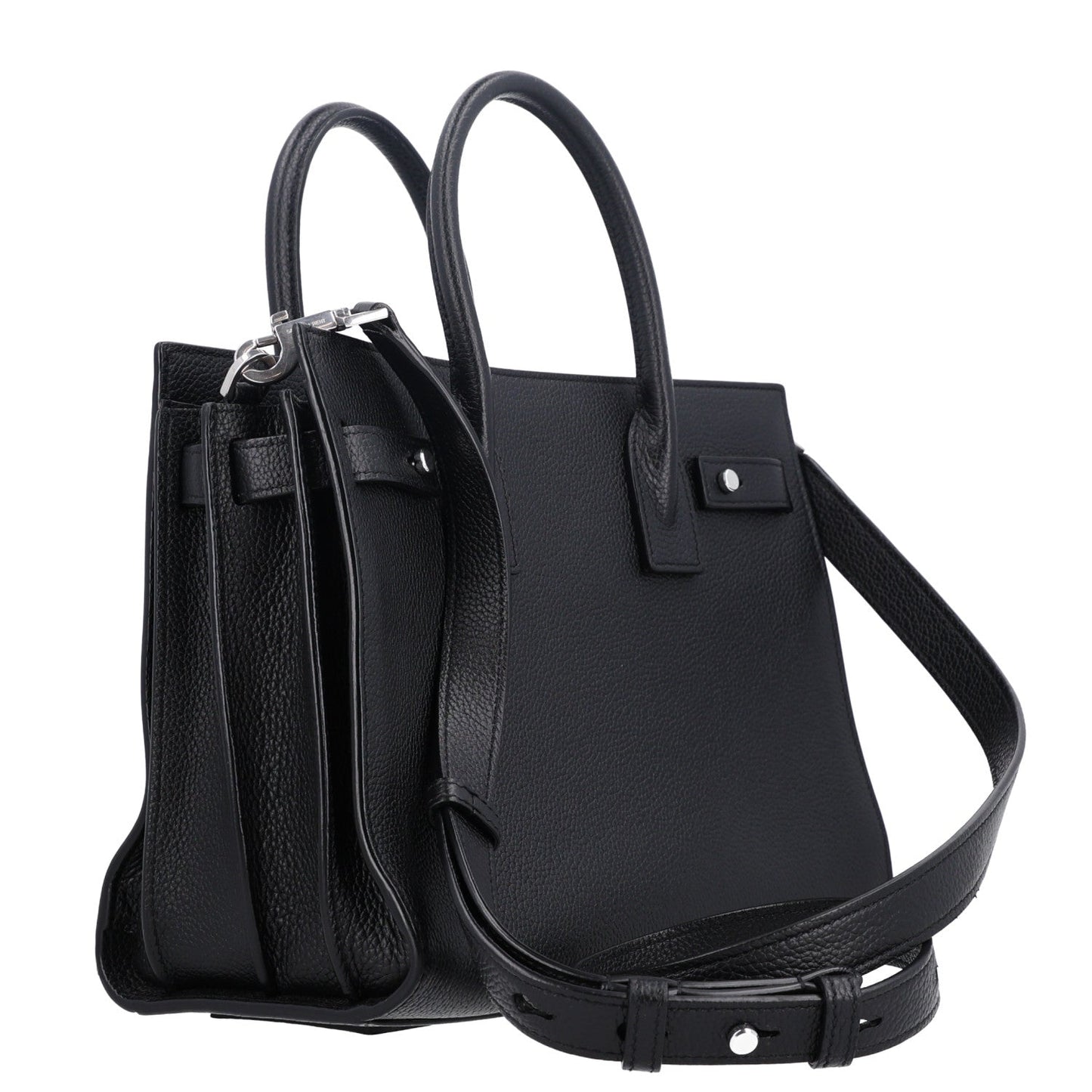 Grained Calfskin Baby Sac De Jour Souple Black