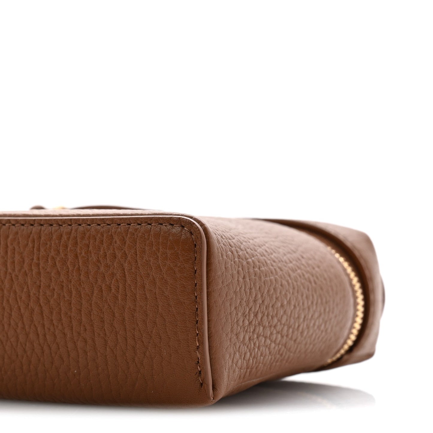 Grained Calfskin Small Supple Trapeze Vanity With Chain Camel