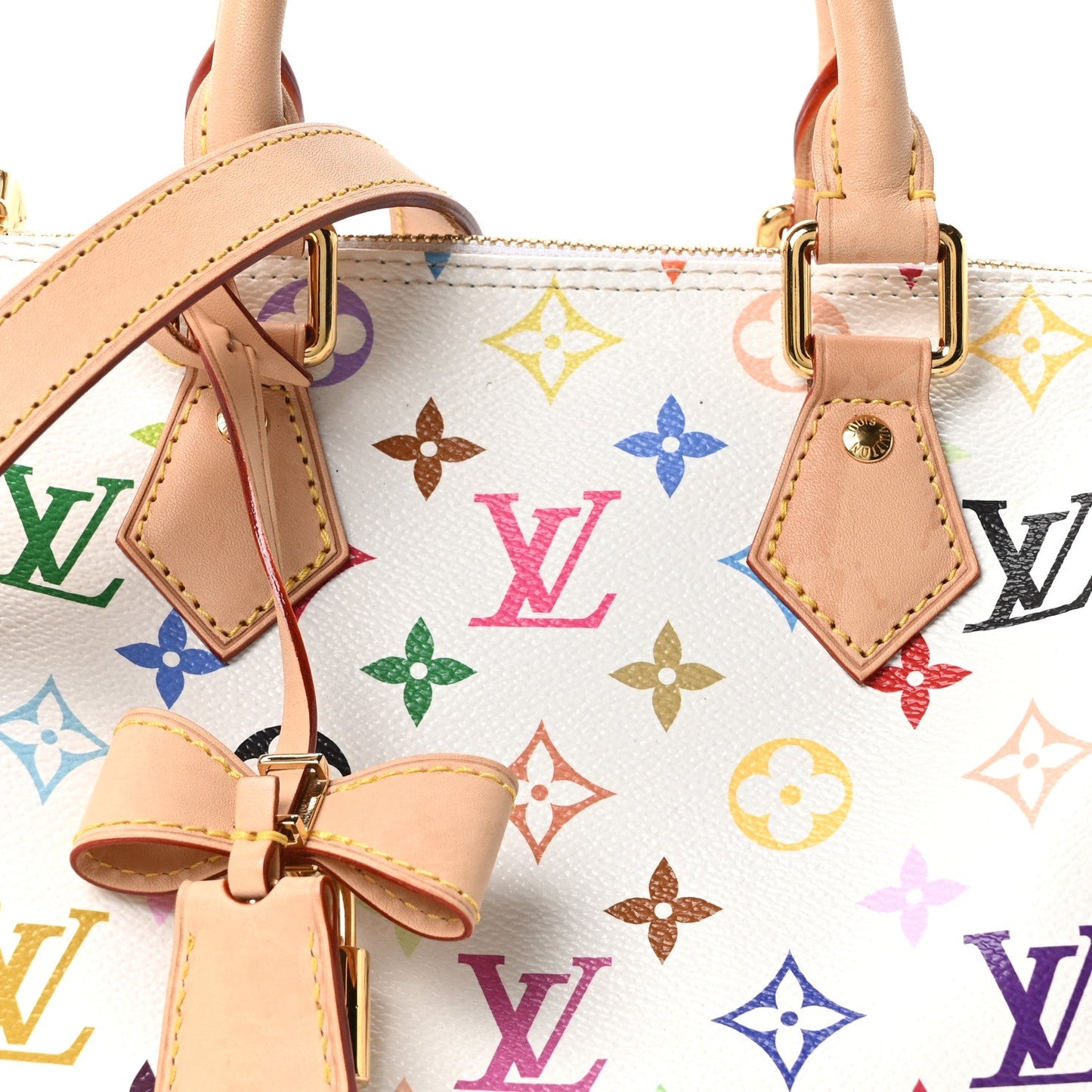 LV X TM Monogram Multicolor Speedy Bandouliere 25 White