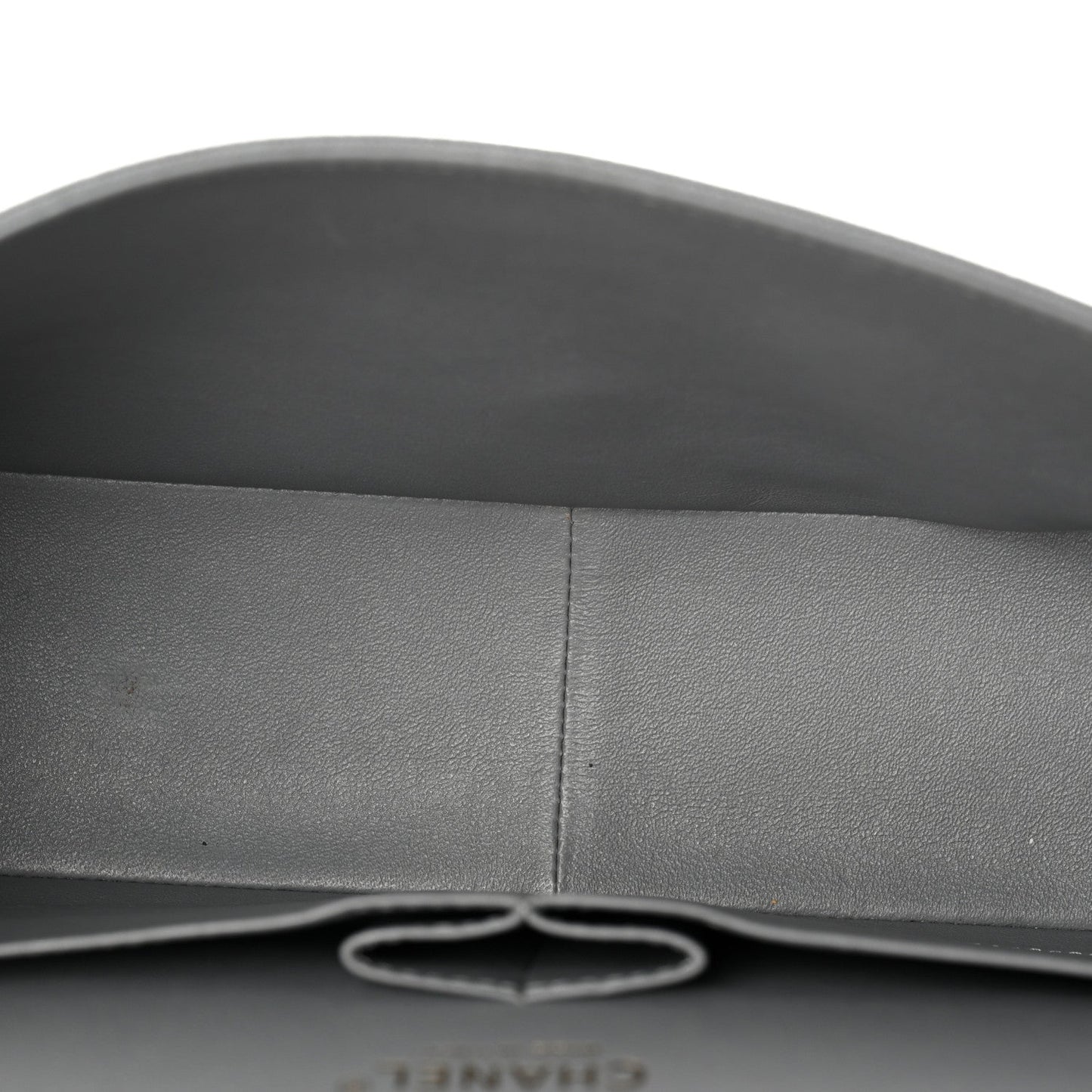 Caviar Quilted Jumbo Double Flap Grey