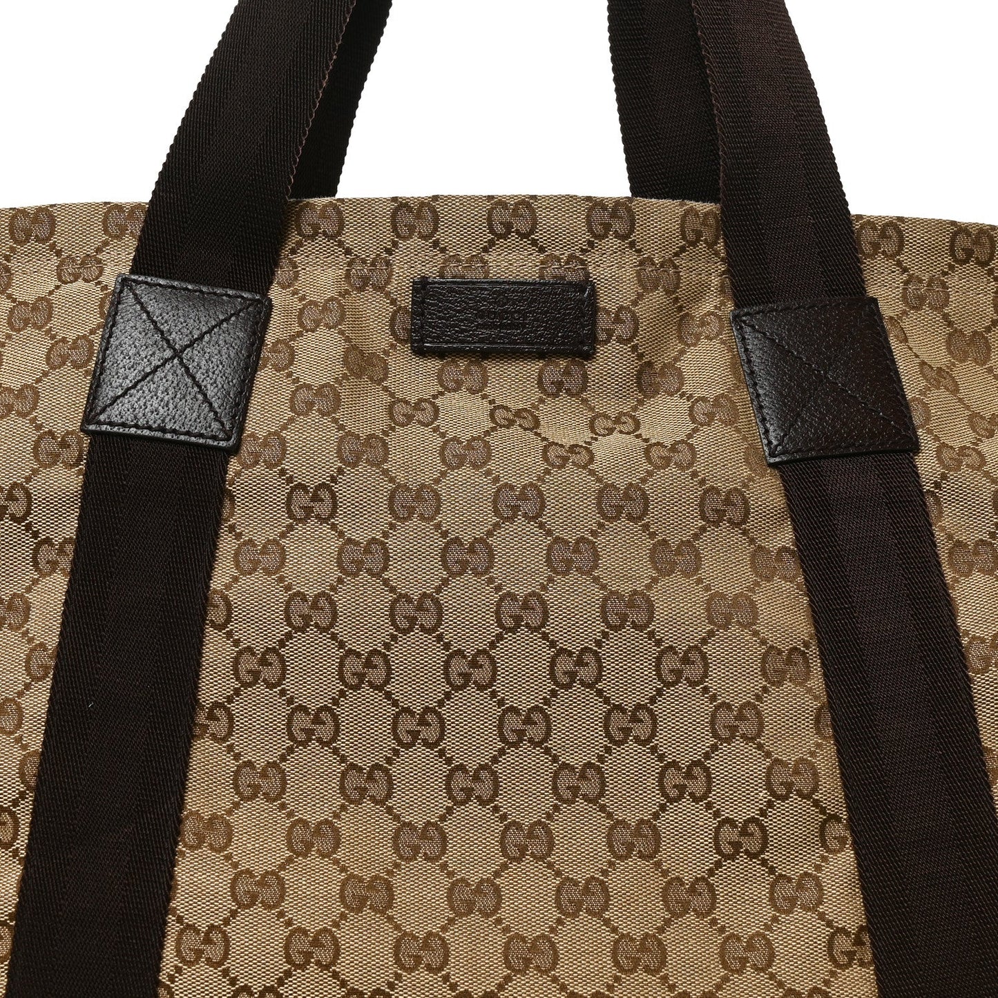 GG Monogram Medium Handle Vertical Tote Bag Dark Brown