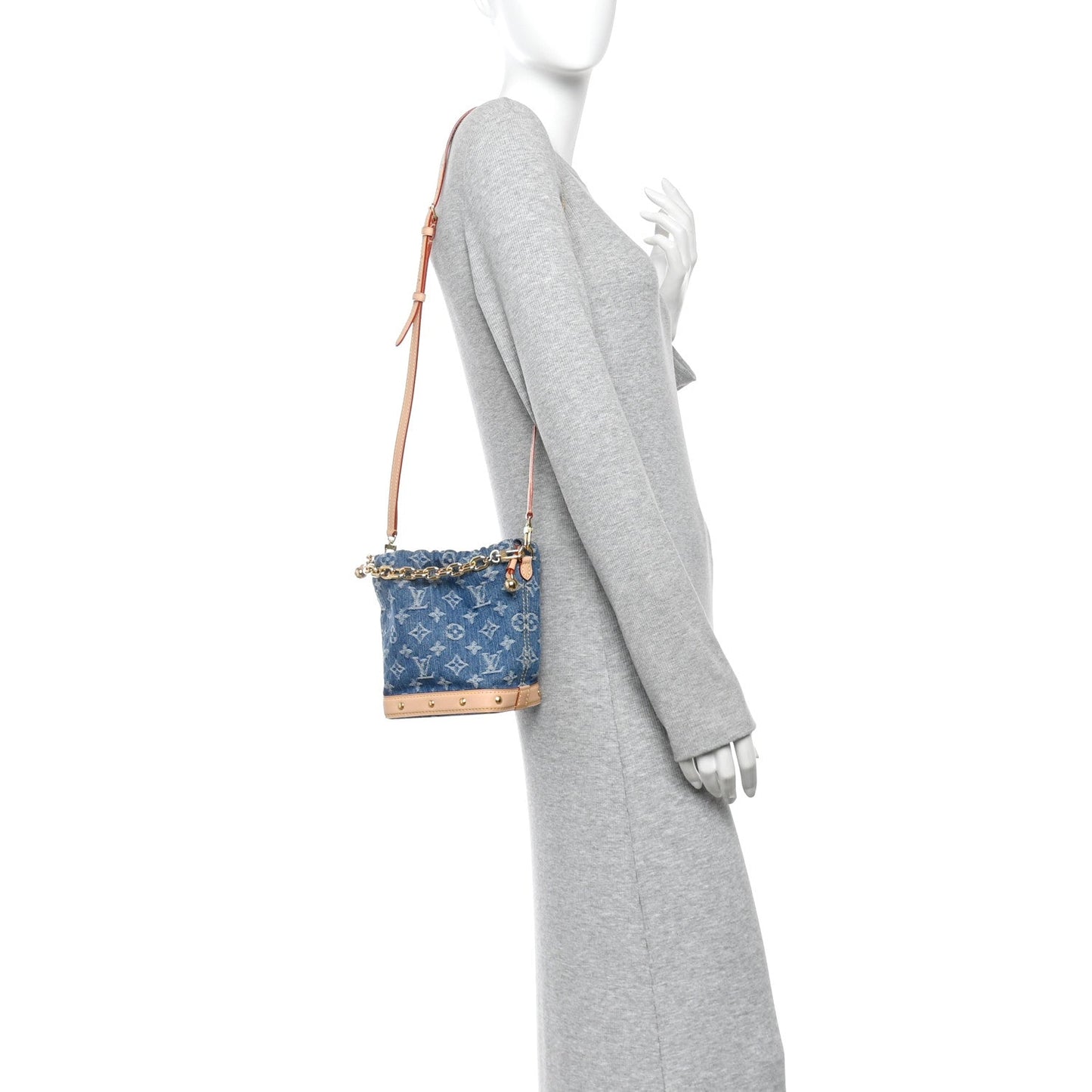 Monogram Denim Nano Noe Blue