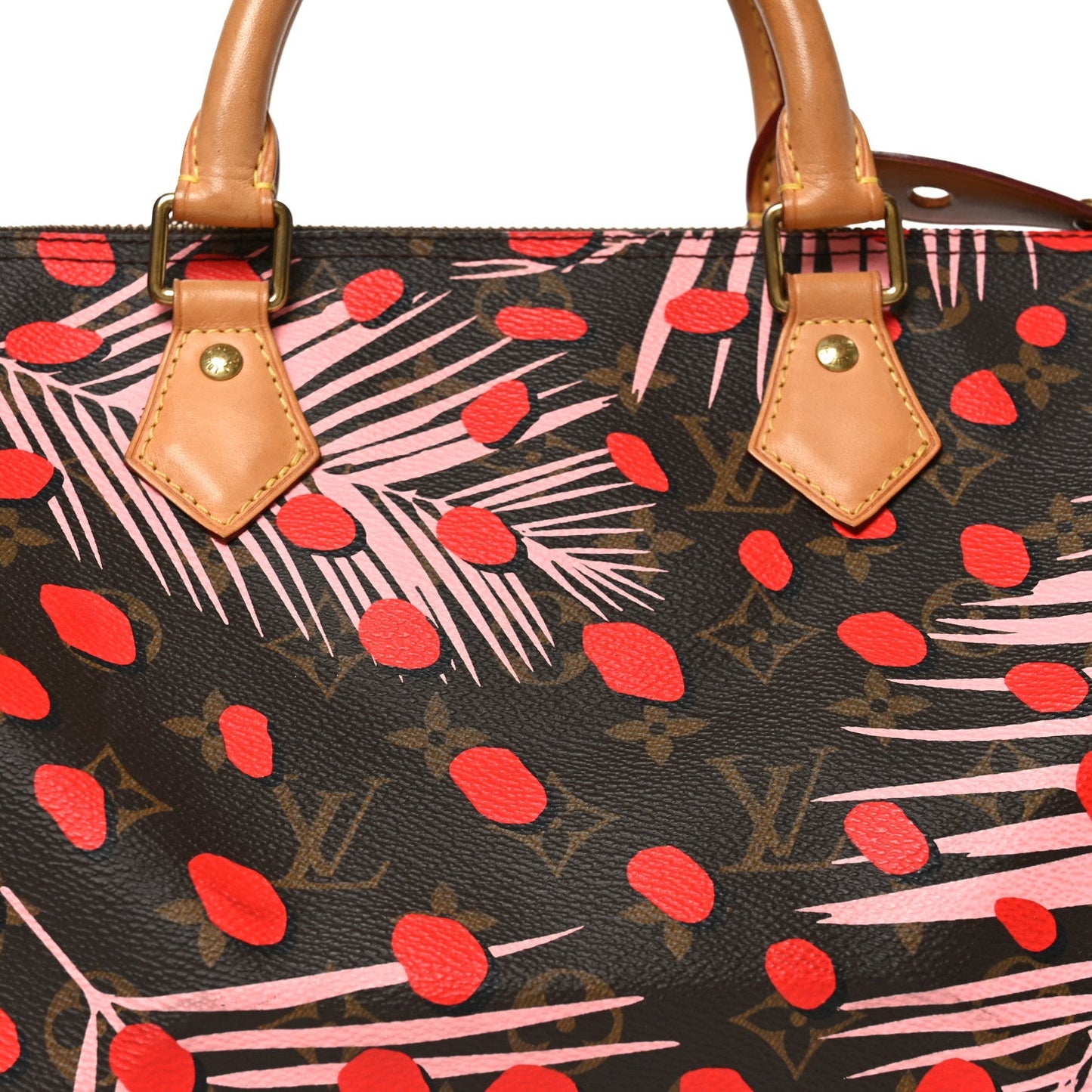 Monogram Jungle Dots Speedy 30 Sugar Pink Poppy