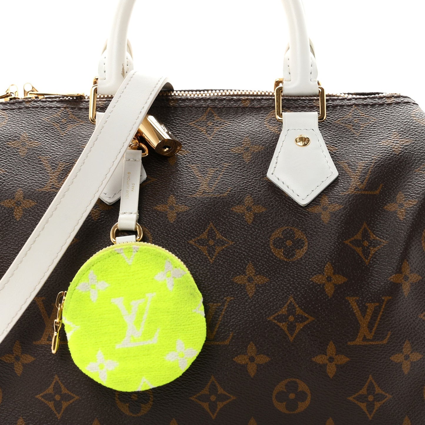 Monogram LV Match Speedy Bandouliere 25 White