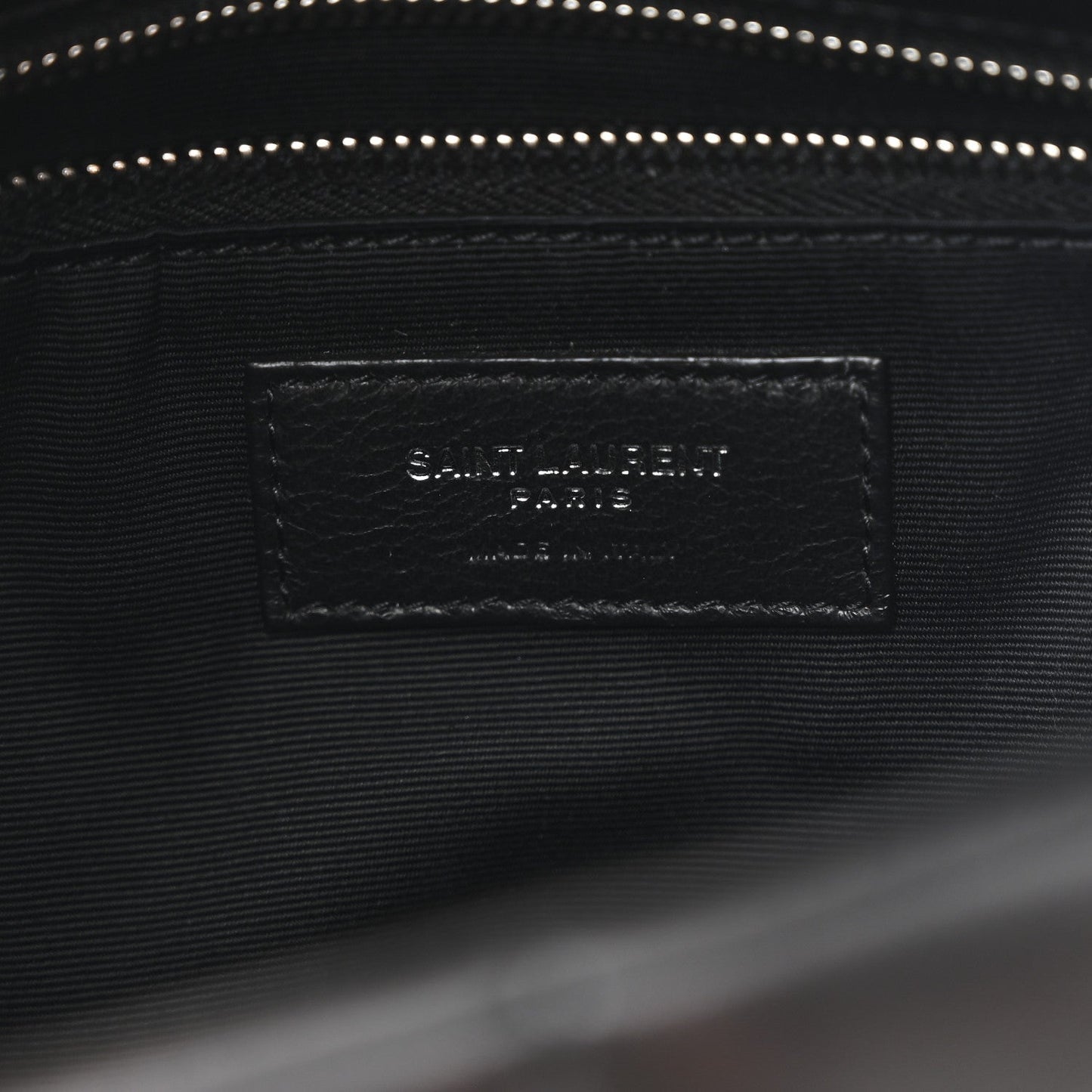 Lambskin Quilted Small Loulou Puffer Monogram Chain Satchel Black