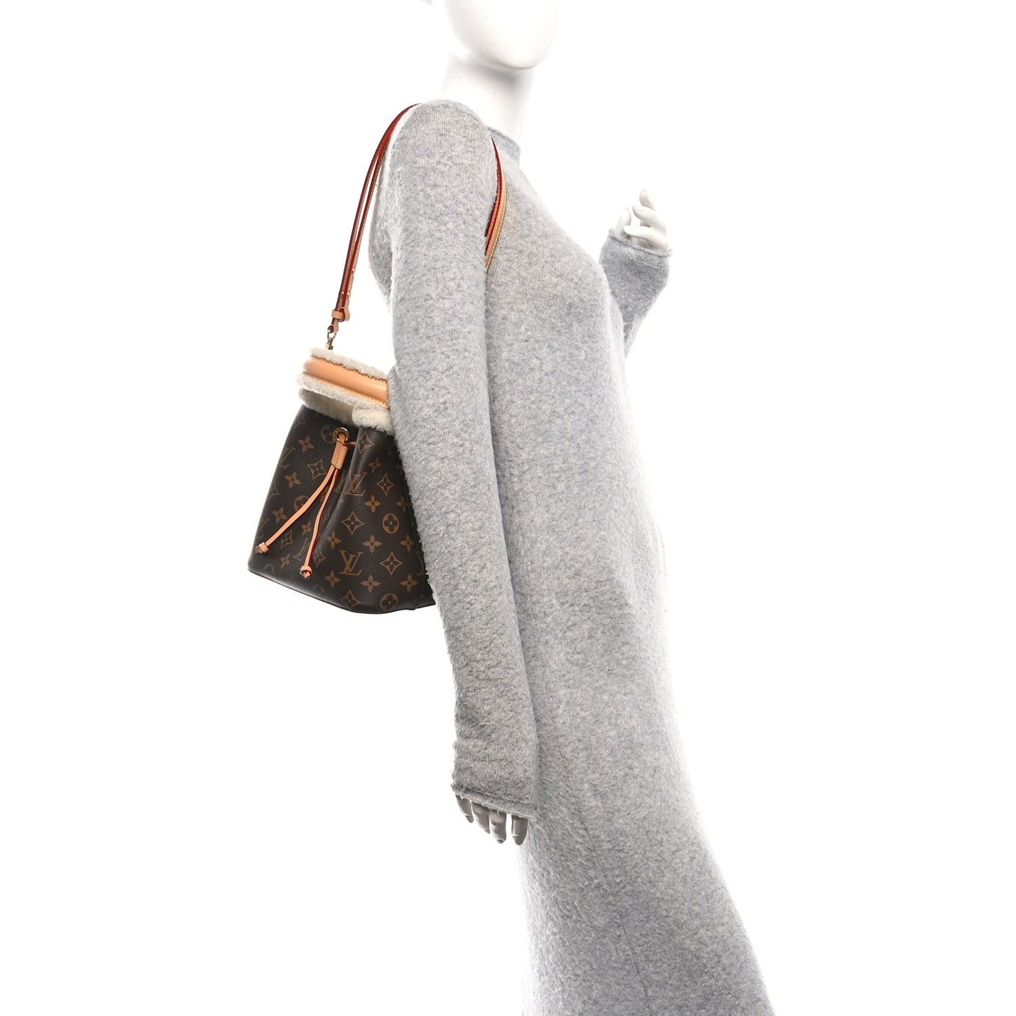 Monogram Shearling Cozygram Neonoe BB