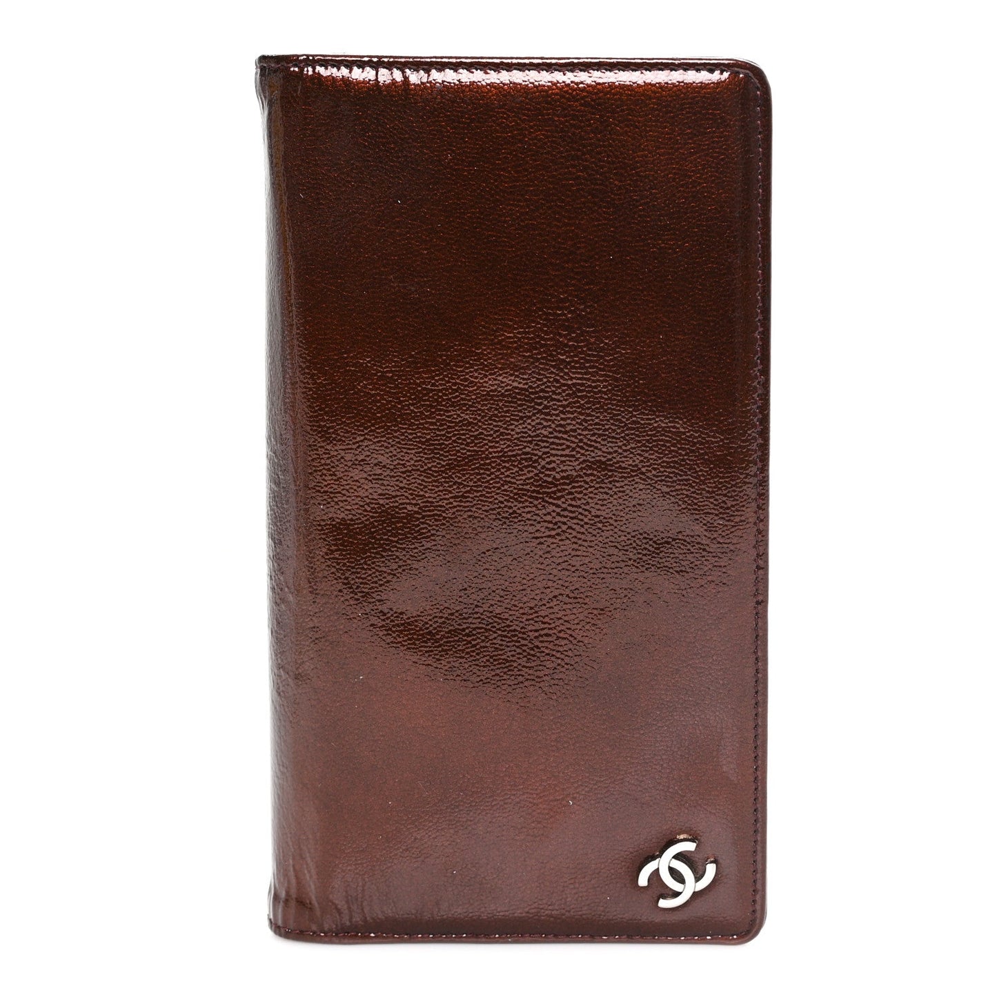 Grained Patent CC Yen Wallet Burgundy