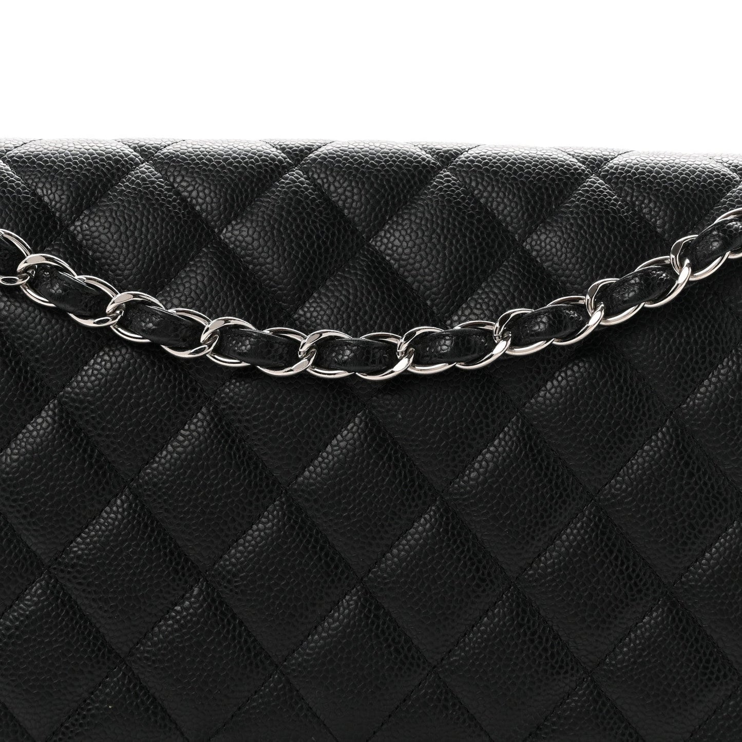 Caviar Quilted Maxi Double Flap Black