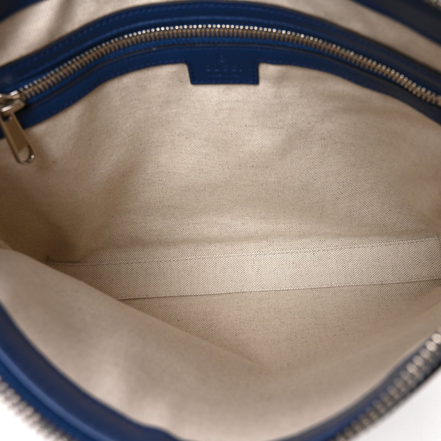 Calfskin GG Tennis Embossed Medium Wristlet Messenger Bag Intense Metal Blue