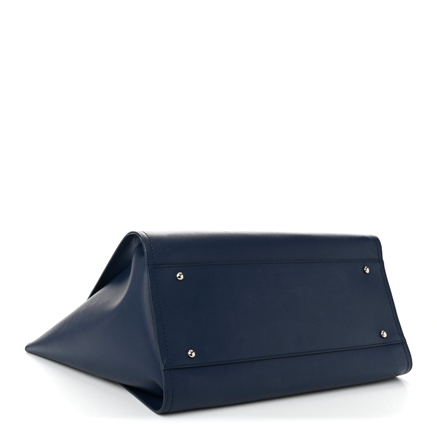 Caviar Medium Studded Deauville Tote Navy