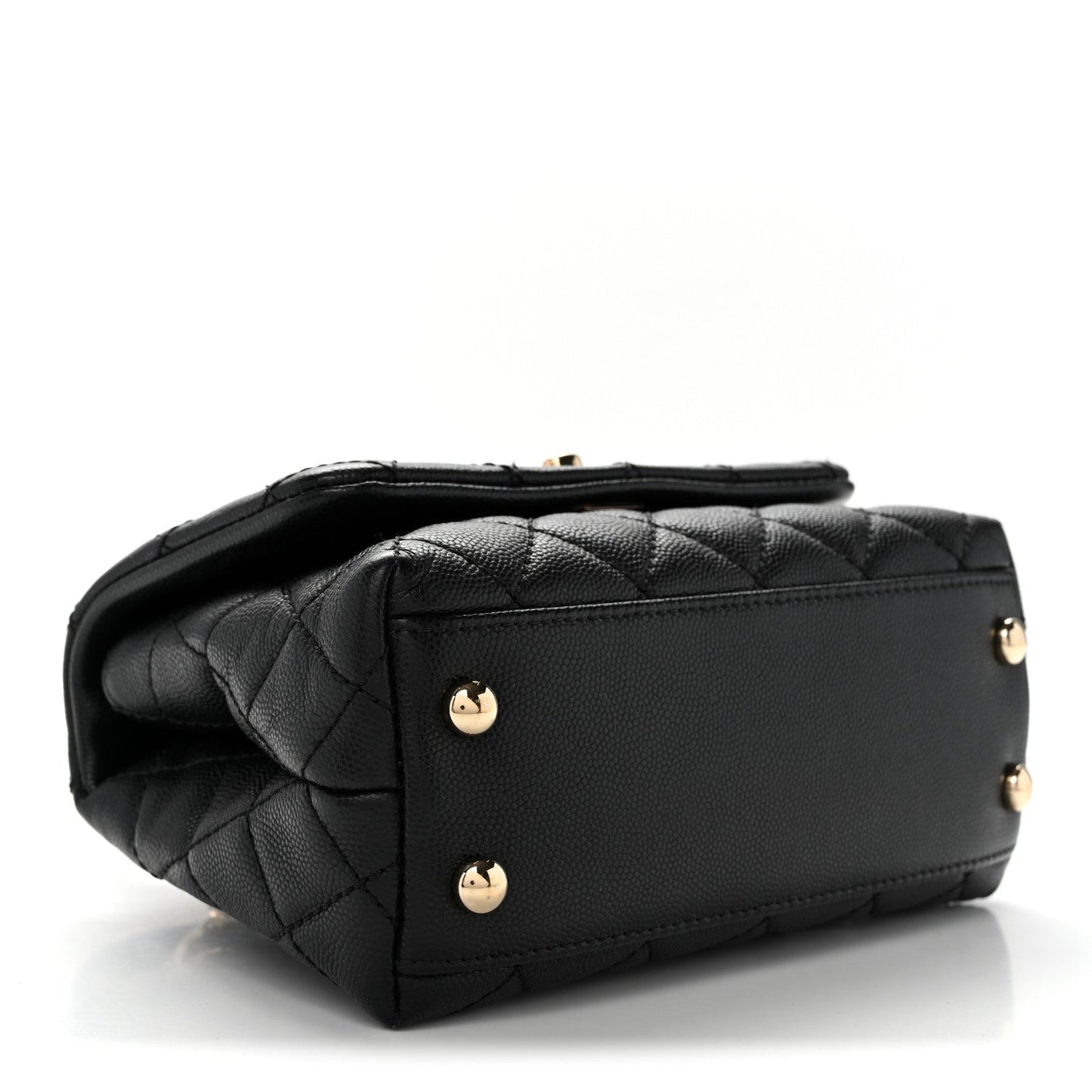 Caviar Quilted Extra Mini Coco Handle Flap Black