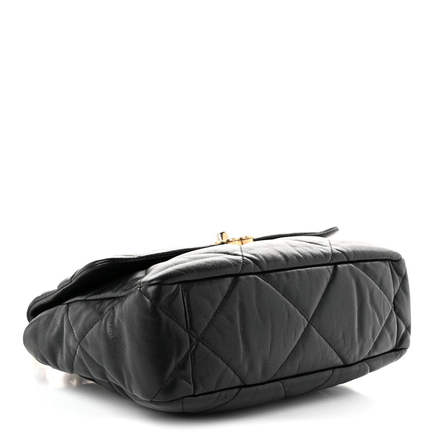 Lambskin Quilted Large Chanel 19 Flap Black