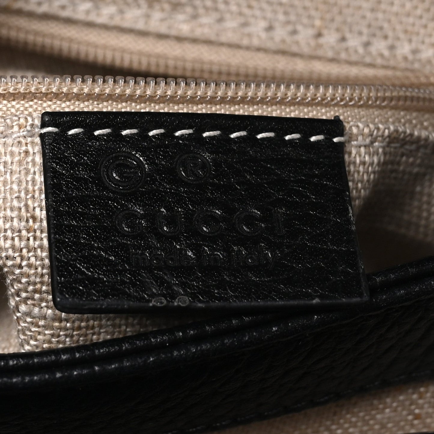 Dollar Calfskin Interlocking G Crossbody Bag Black