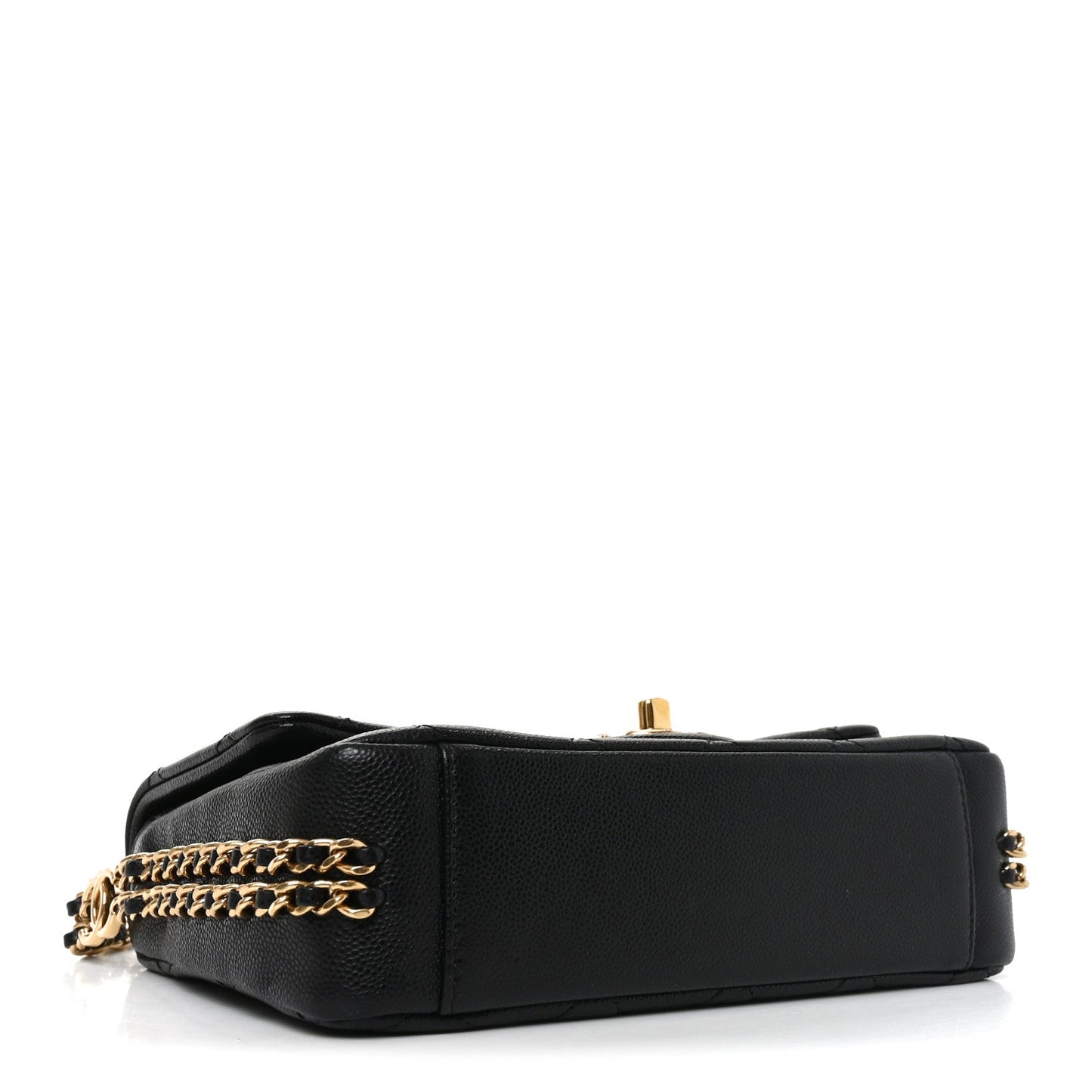 Caviar Quilted Mini CC You Flap Black