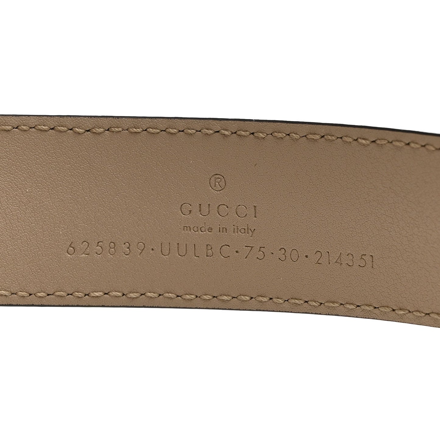 GG Supreme Monogram Matte Plutone Calfskin Double G 40mm Belt 75 30 Beige Mystic White Oatmeal