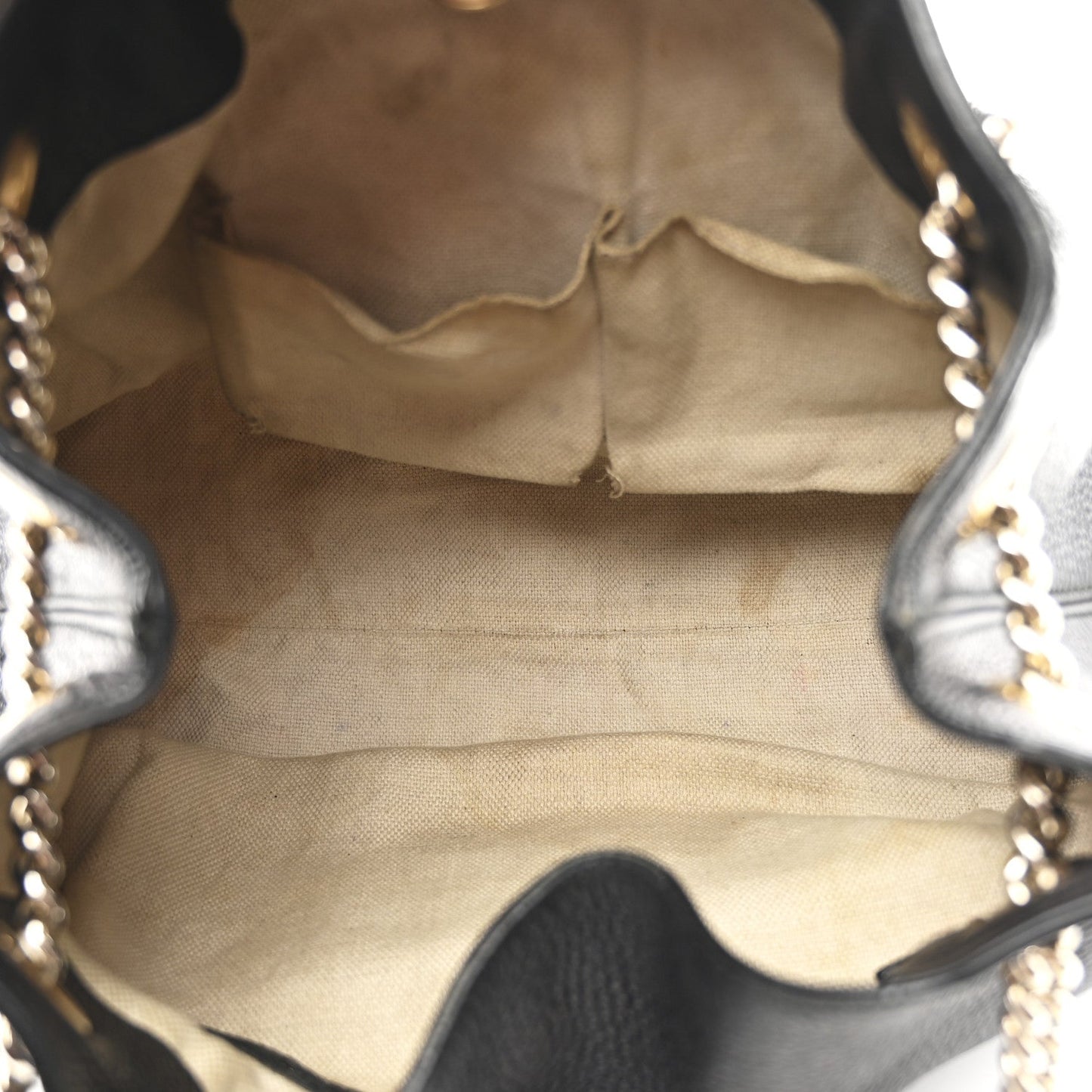 Pebbled Calfskin Medium Soho Chain Shoulder Bag Black