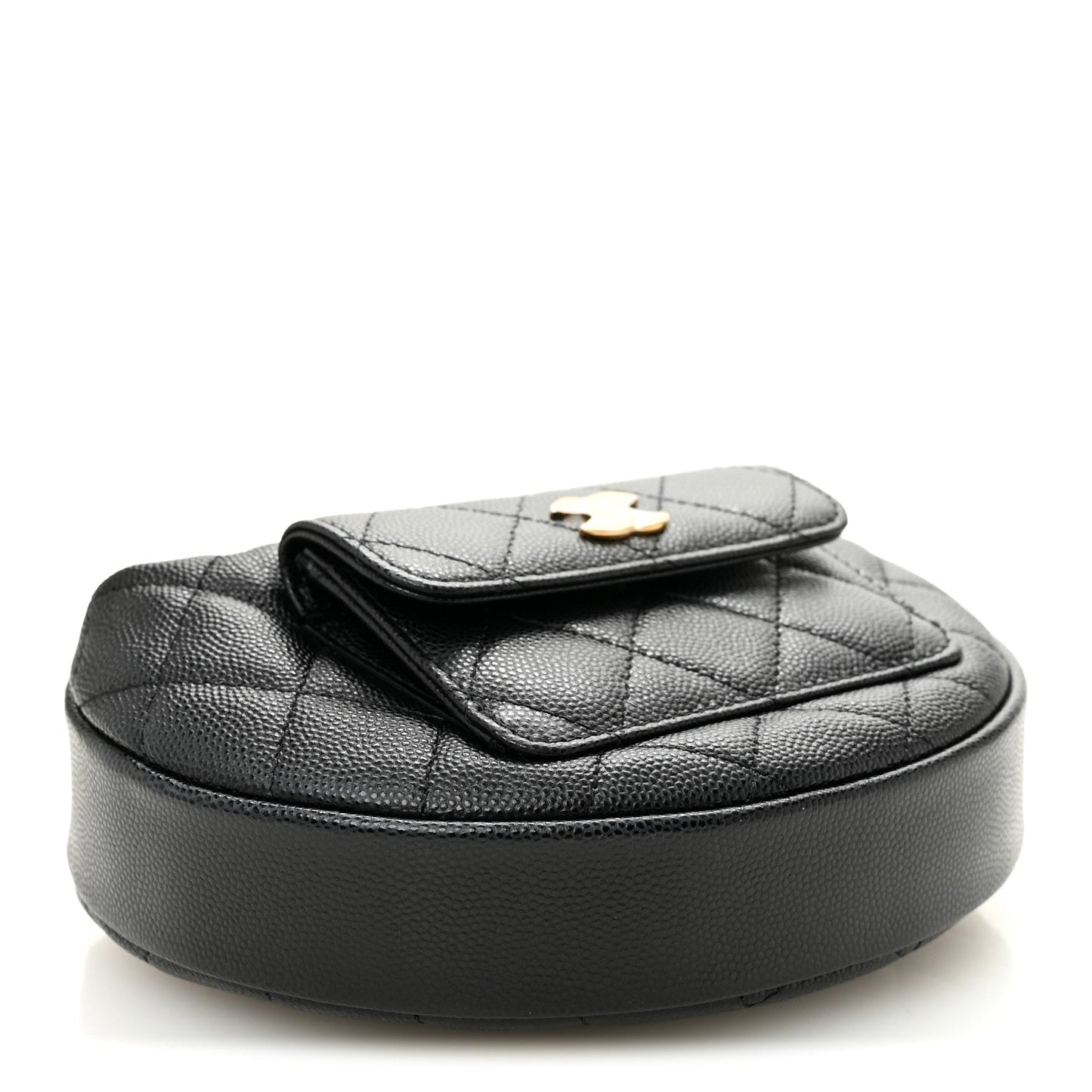 Caviar Quilted Polly Pocket Pouch Hobo Black