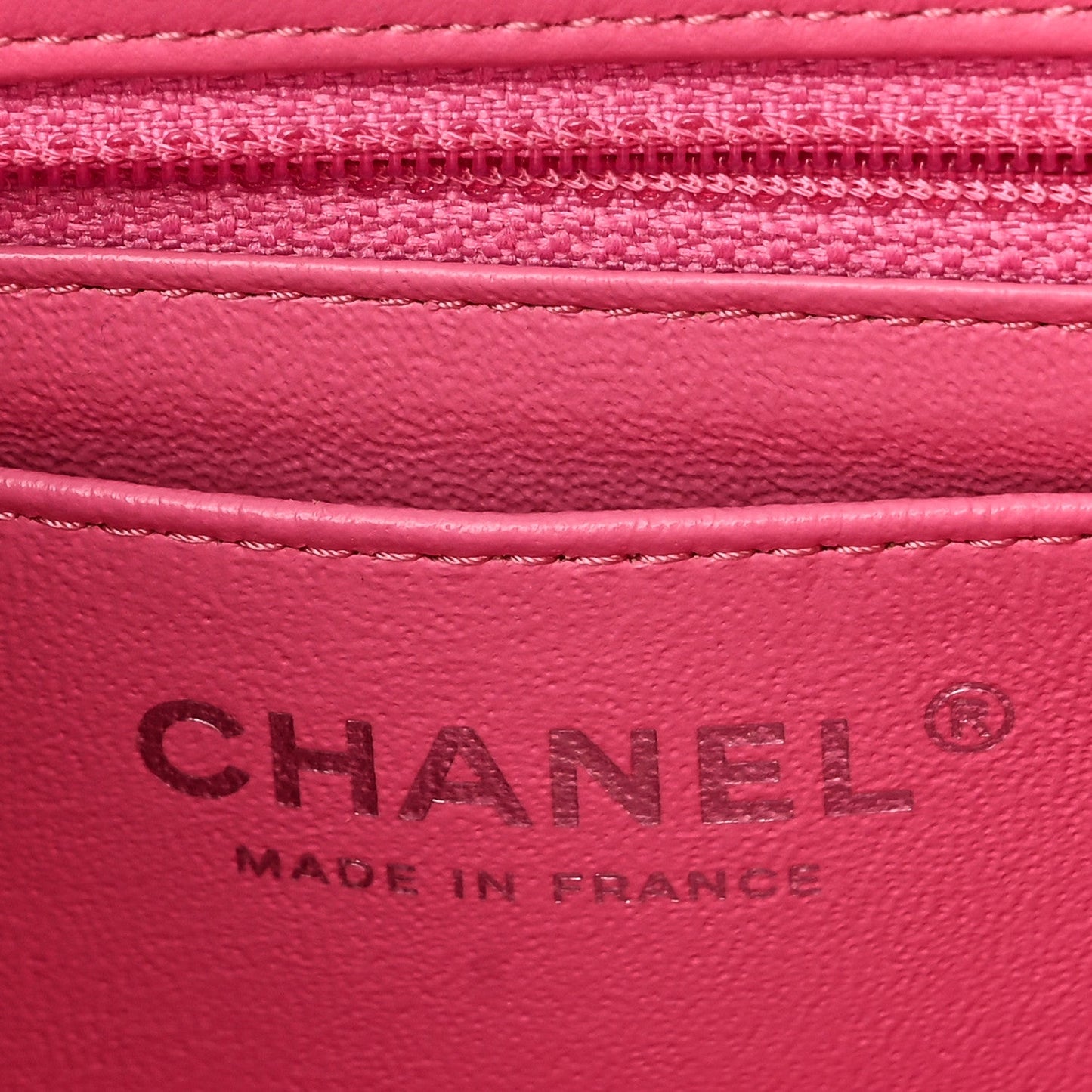 Lambskin Quilted Mini Rectangular Flap Pink