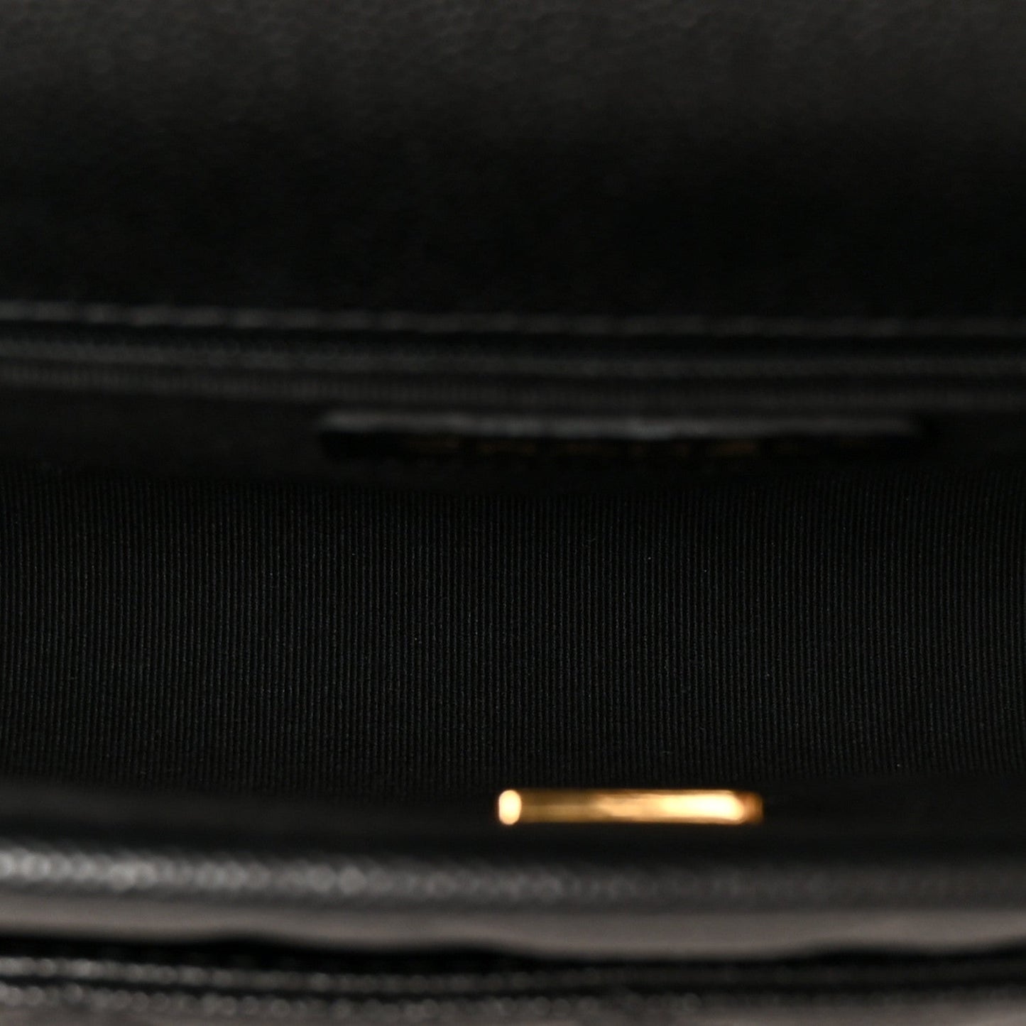 Caviar Quilted School Memory Small Top Handle Flap Black