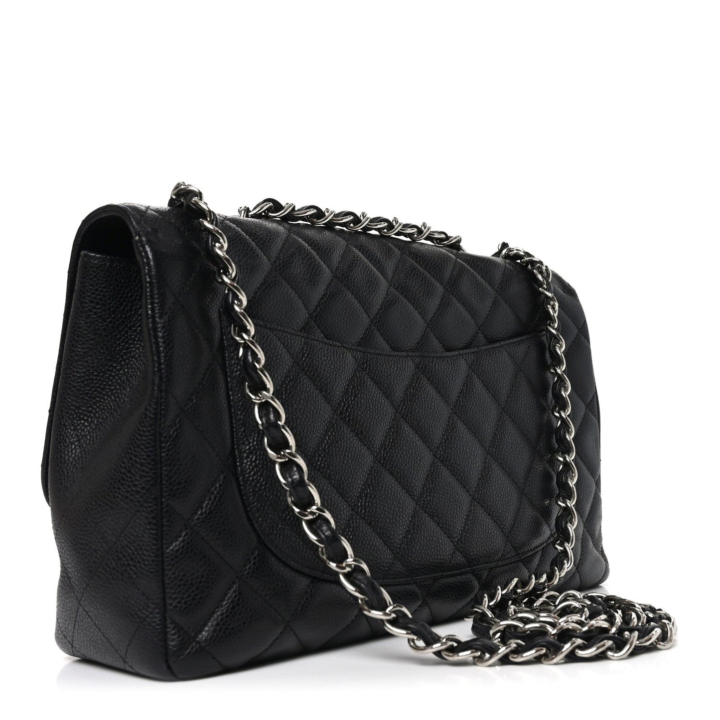Caviar Quilted Jumbo Single Flap Black