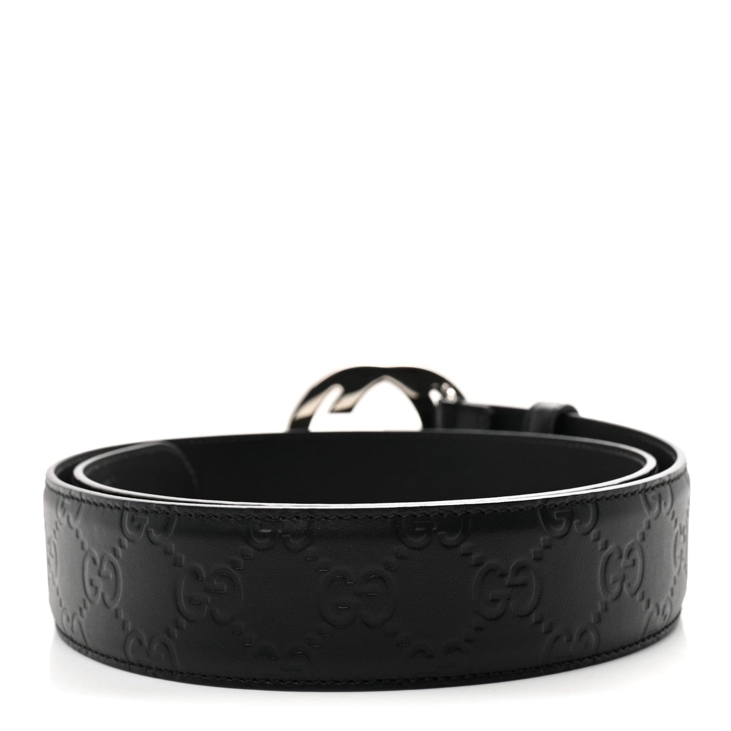 Guccissima Signature Interlocking G 40mm Belt 85 34 Black
