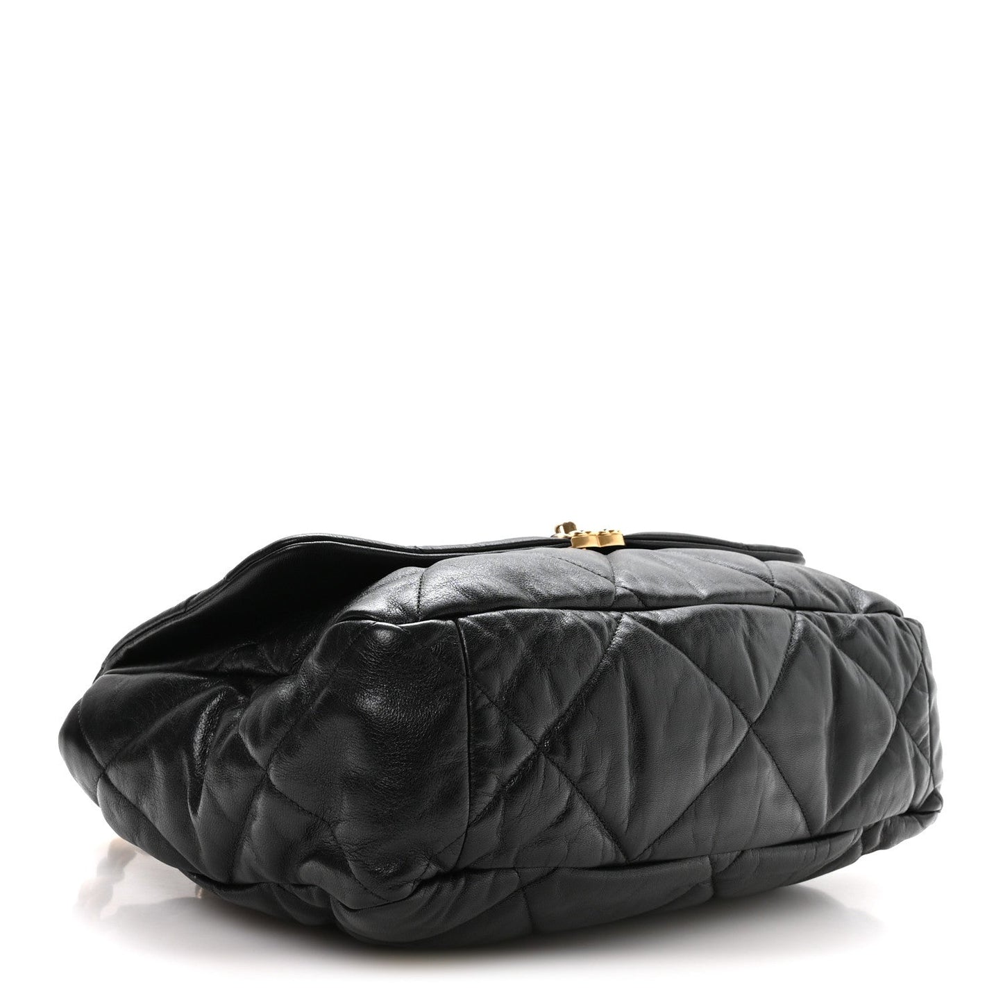 Goatskin Quilted Maxi Chanel 19 Flap Black