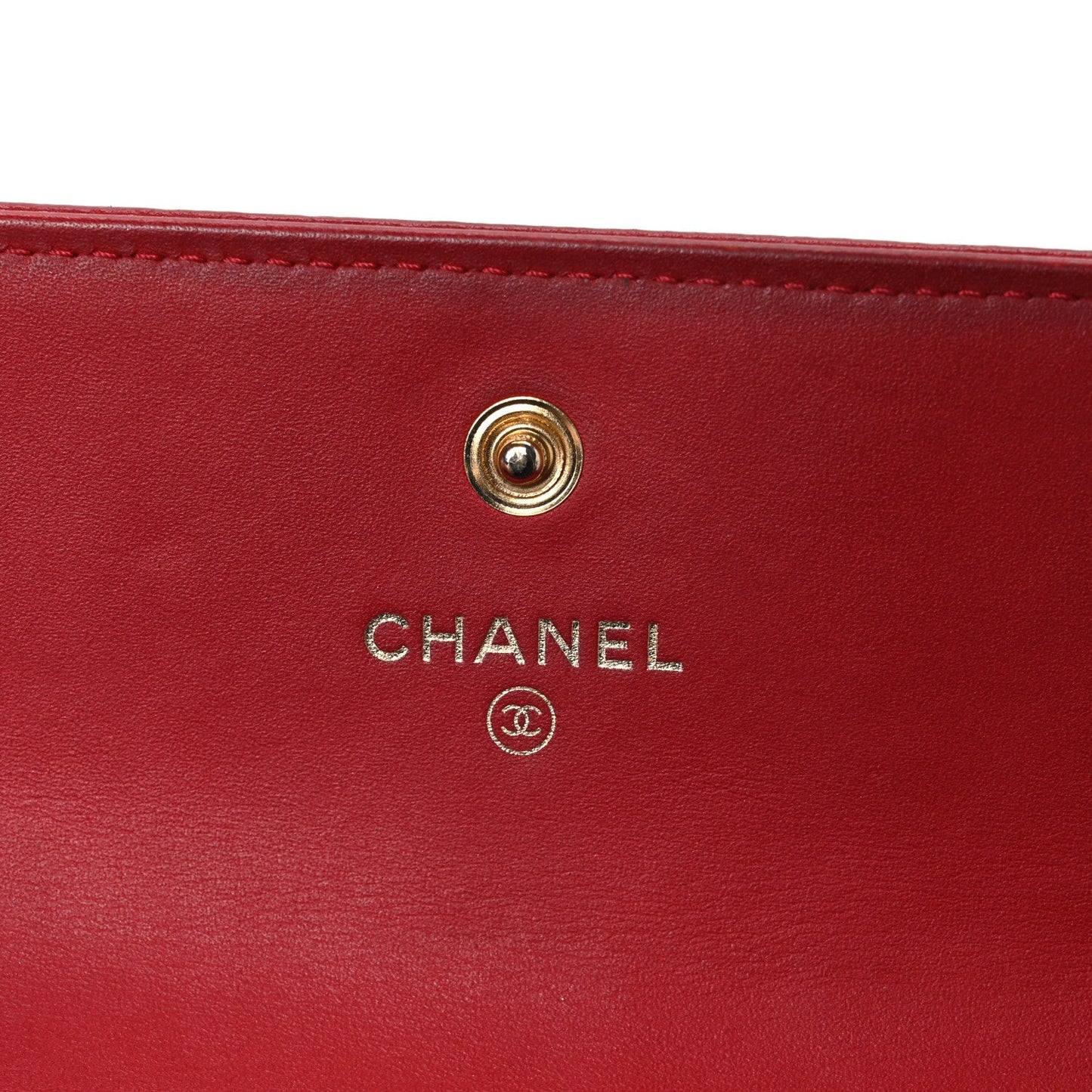 Caviar Timeless CC Large Gusset Flap Wallet Light Red